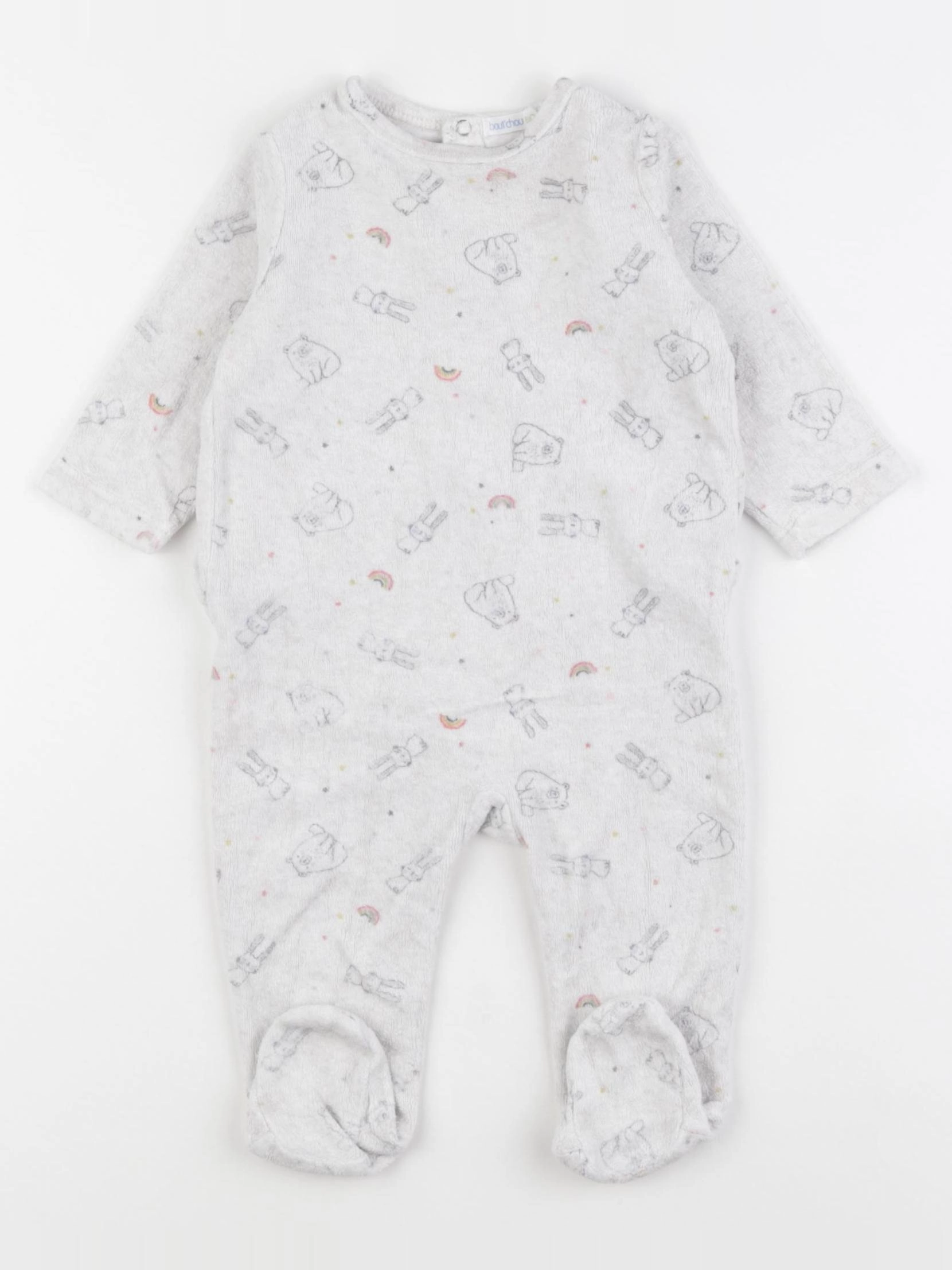 Boutchou - pyjama velours beige - 6 mois