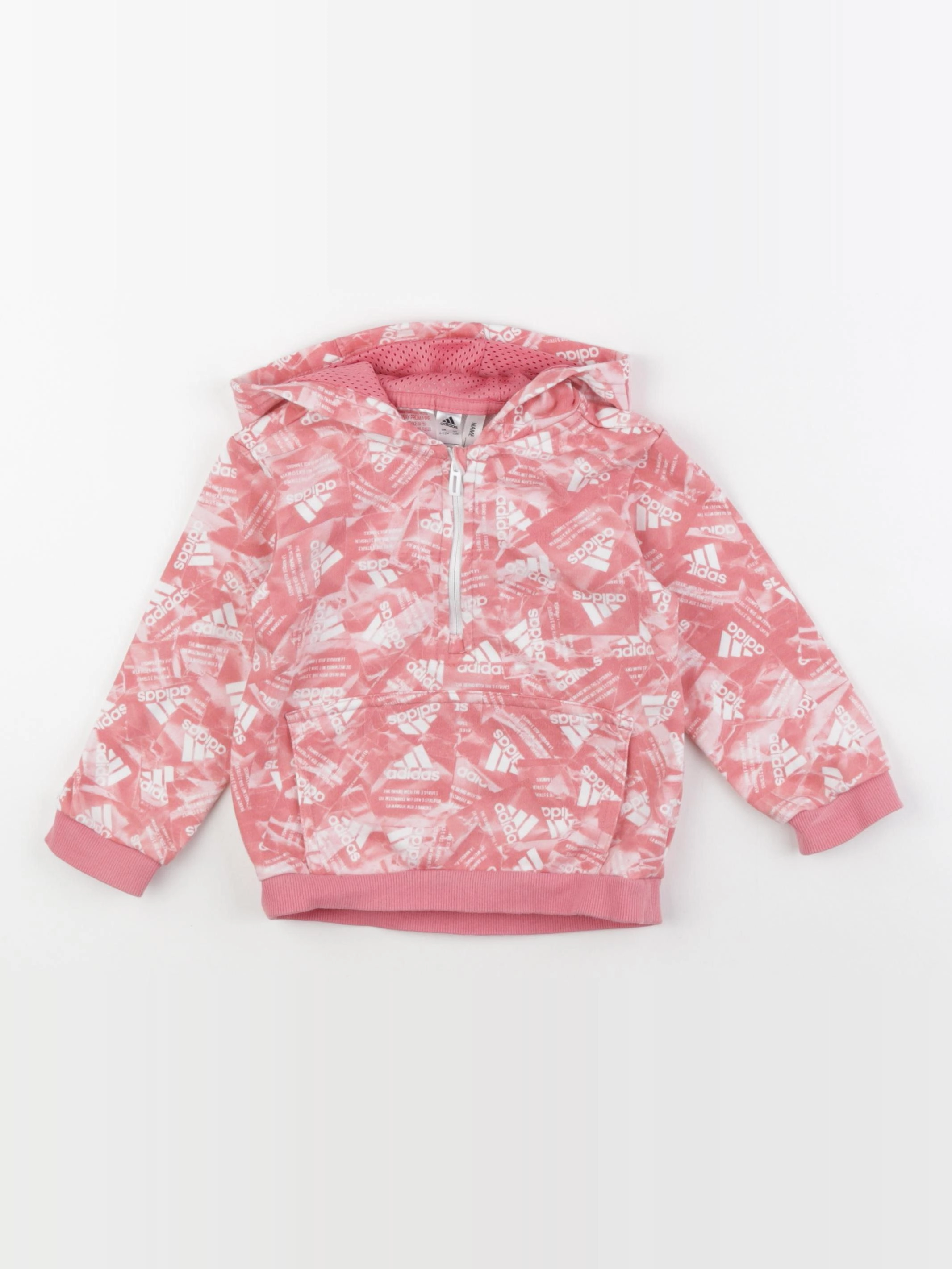 Adidas - sweat rose - 9/12 mois