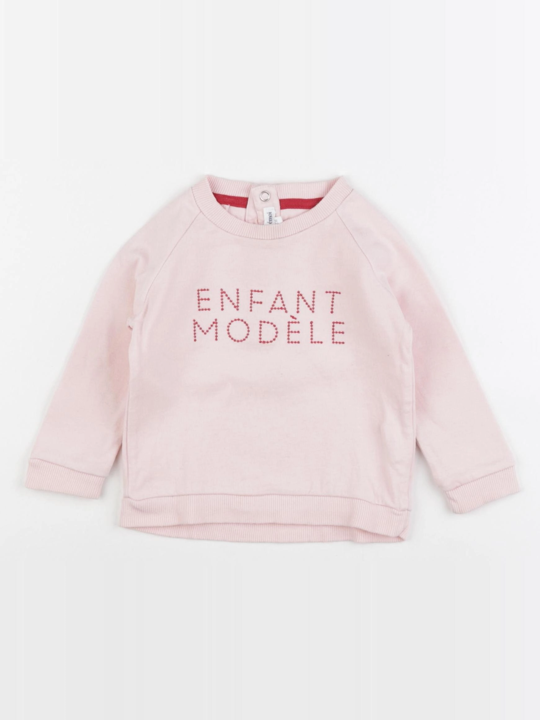Emoi emoi - sweat rose - 12 mois