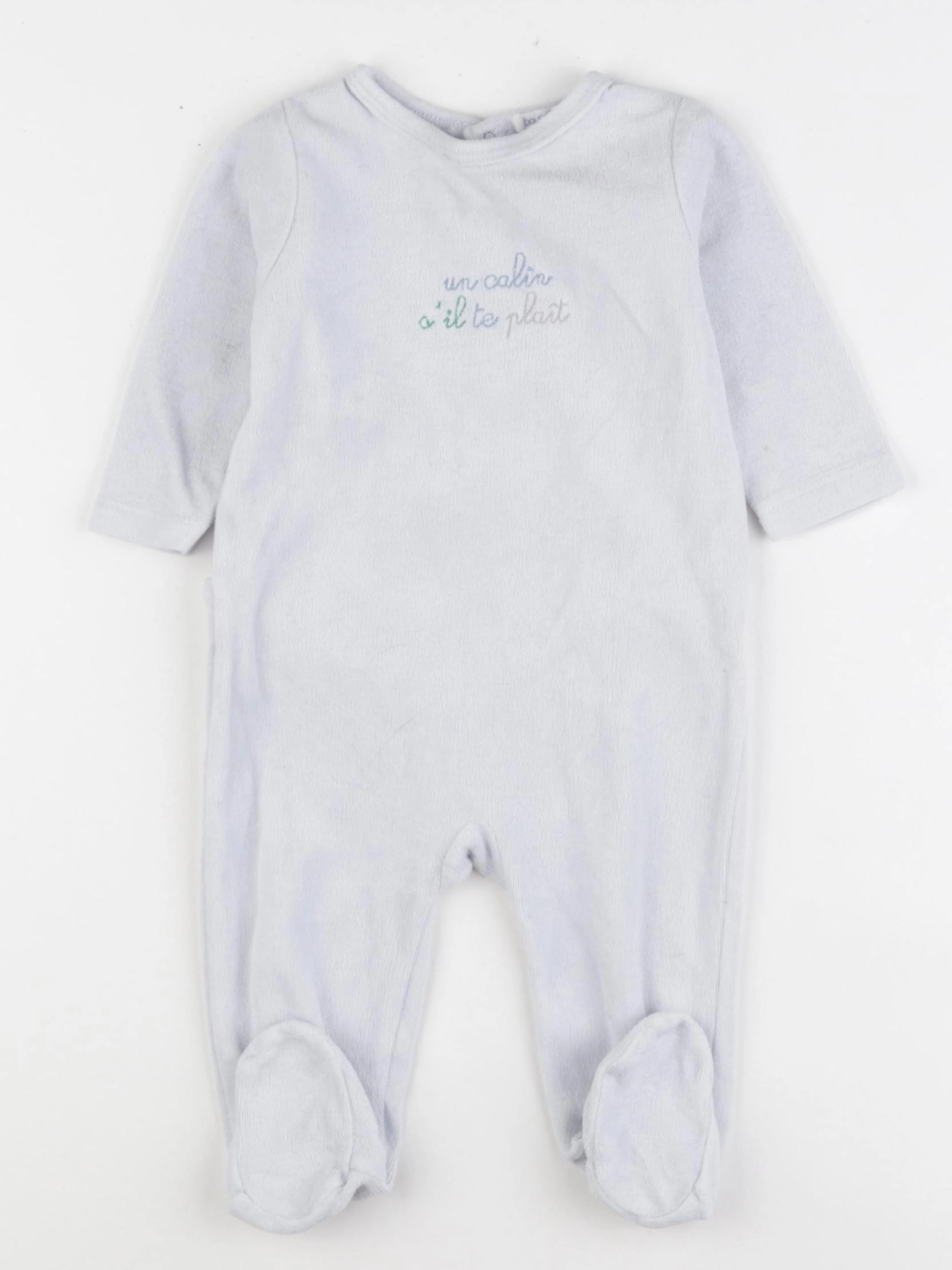 Boutchou - pyjama velours bleu - 9 mois