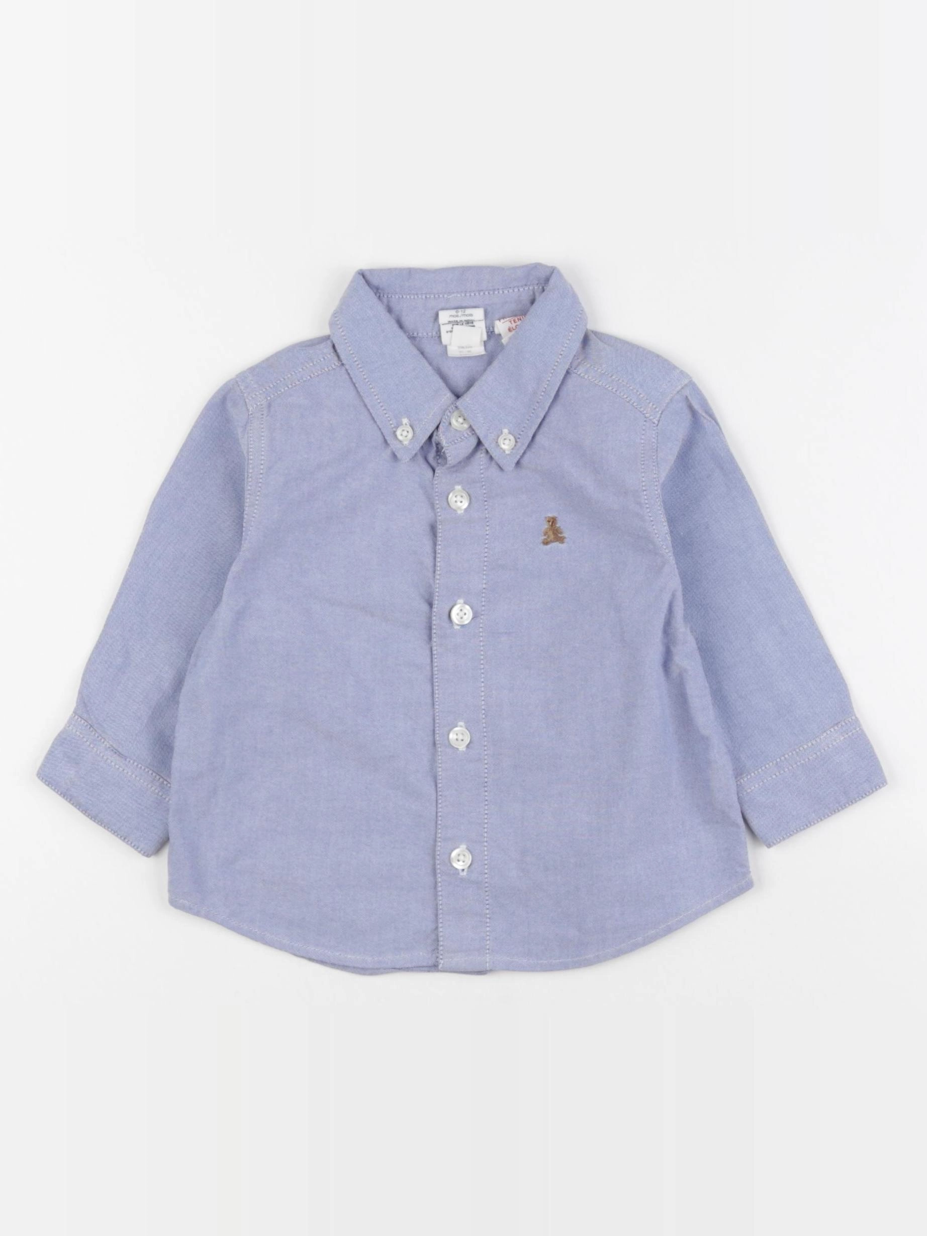 GAP - chemise bleu - 12/9 mois