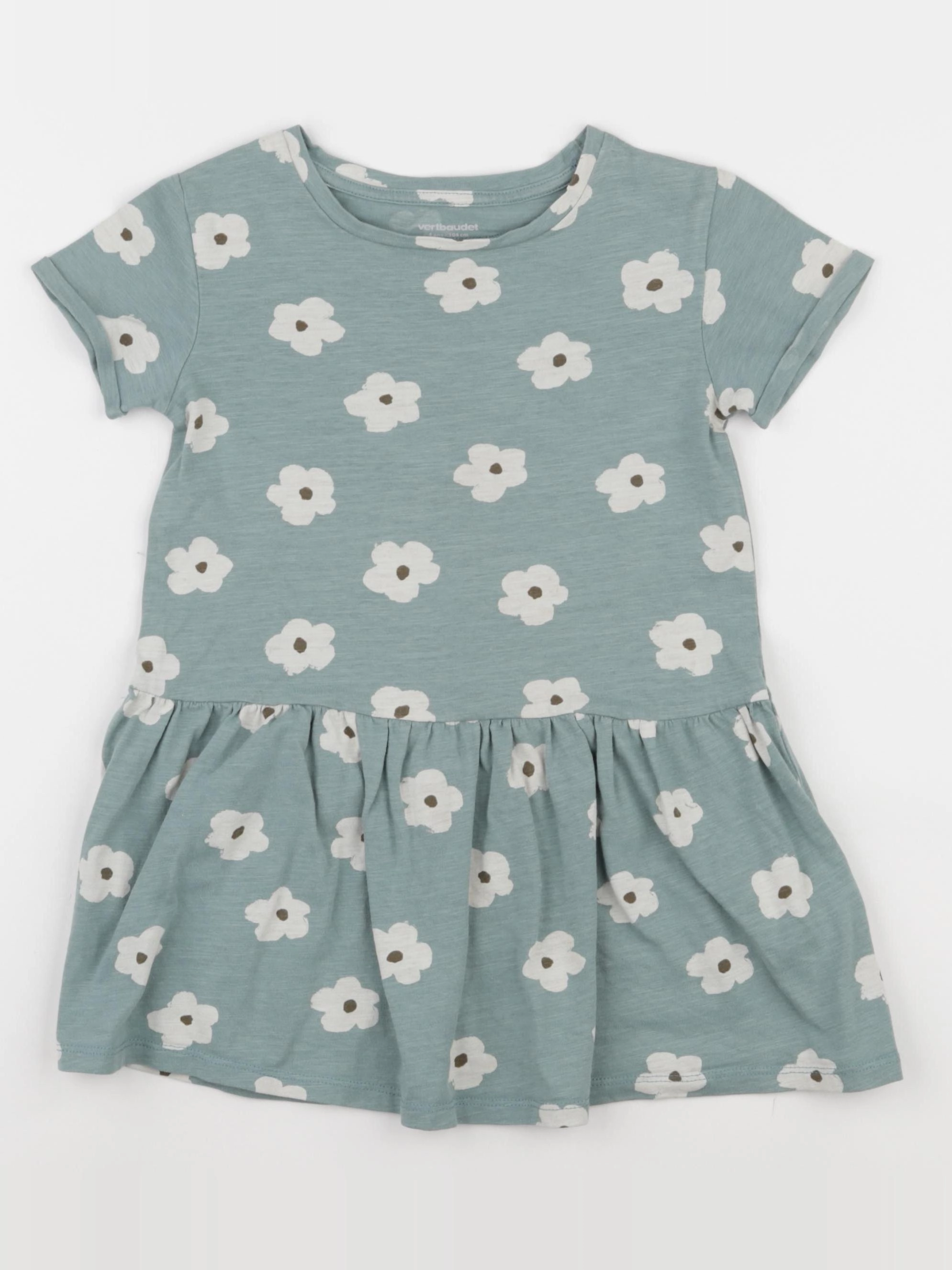 Vertbaudet - robe vert - 4 ans