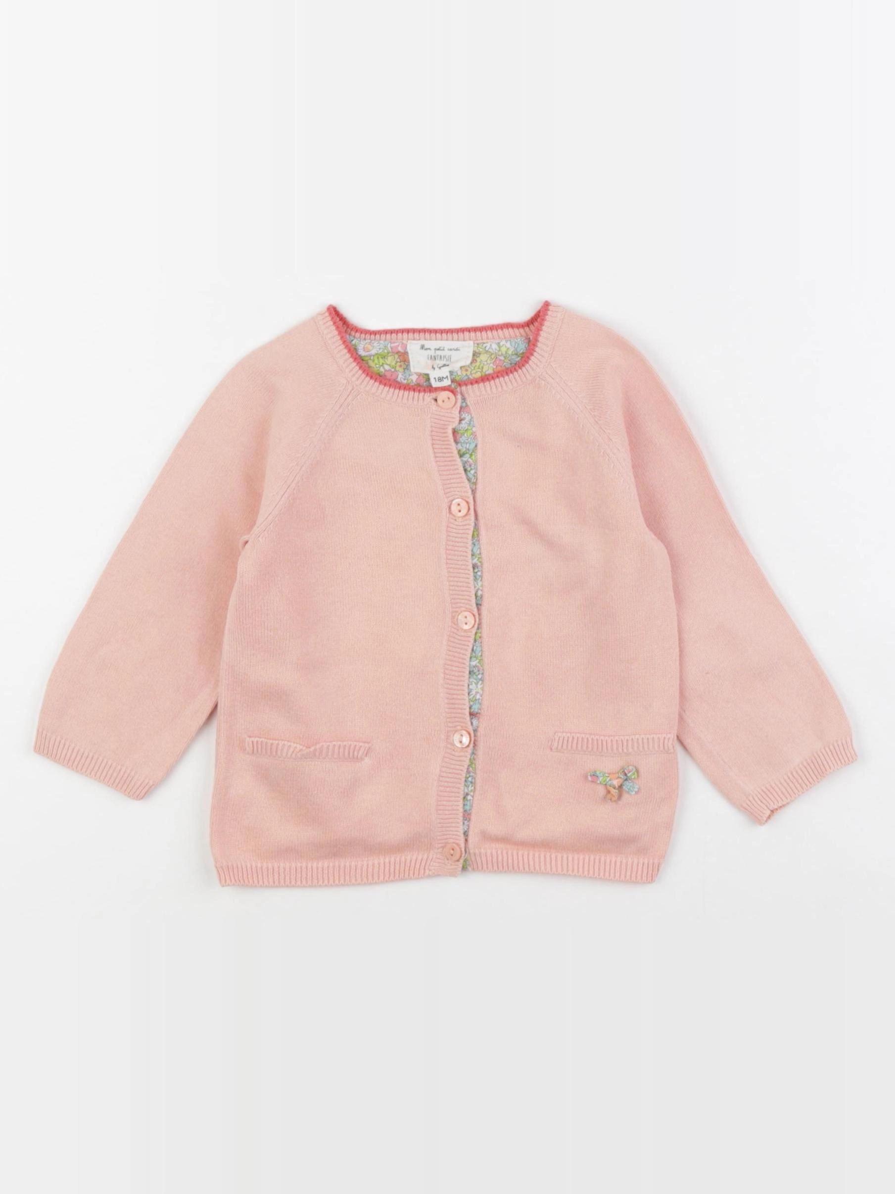 Cyrillus - gilet orange - 18 mois