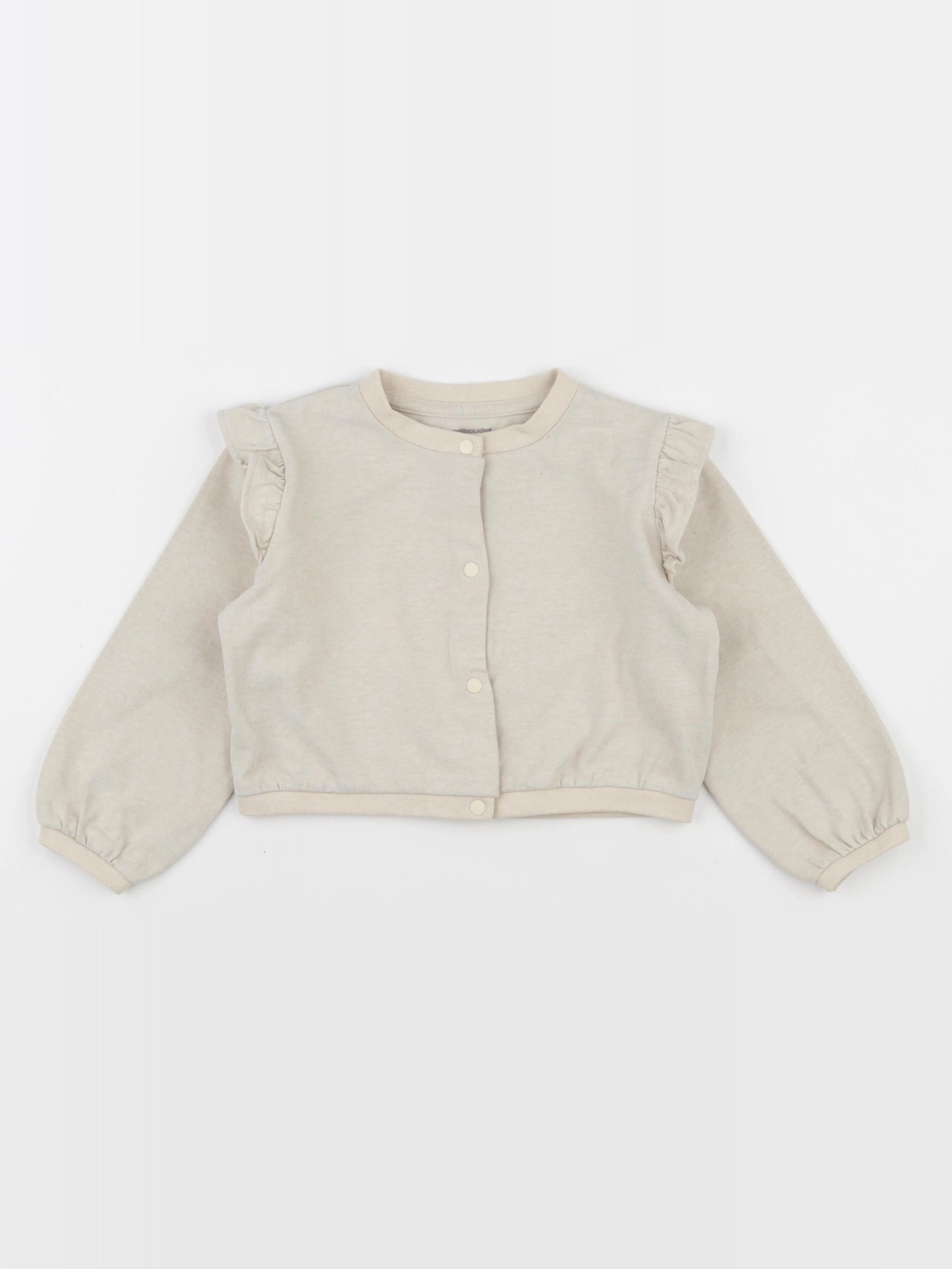 Vertbaudet - sweat beige - 4 ans