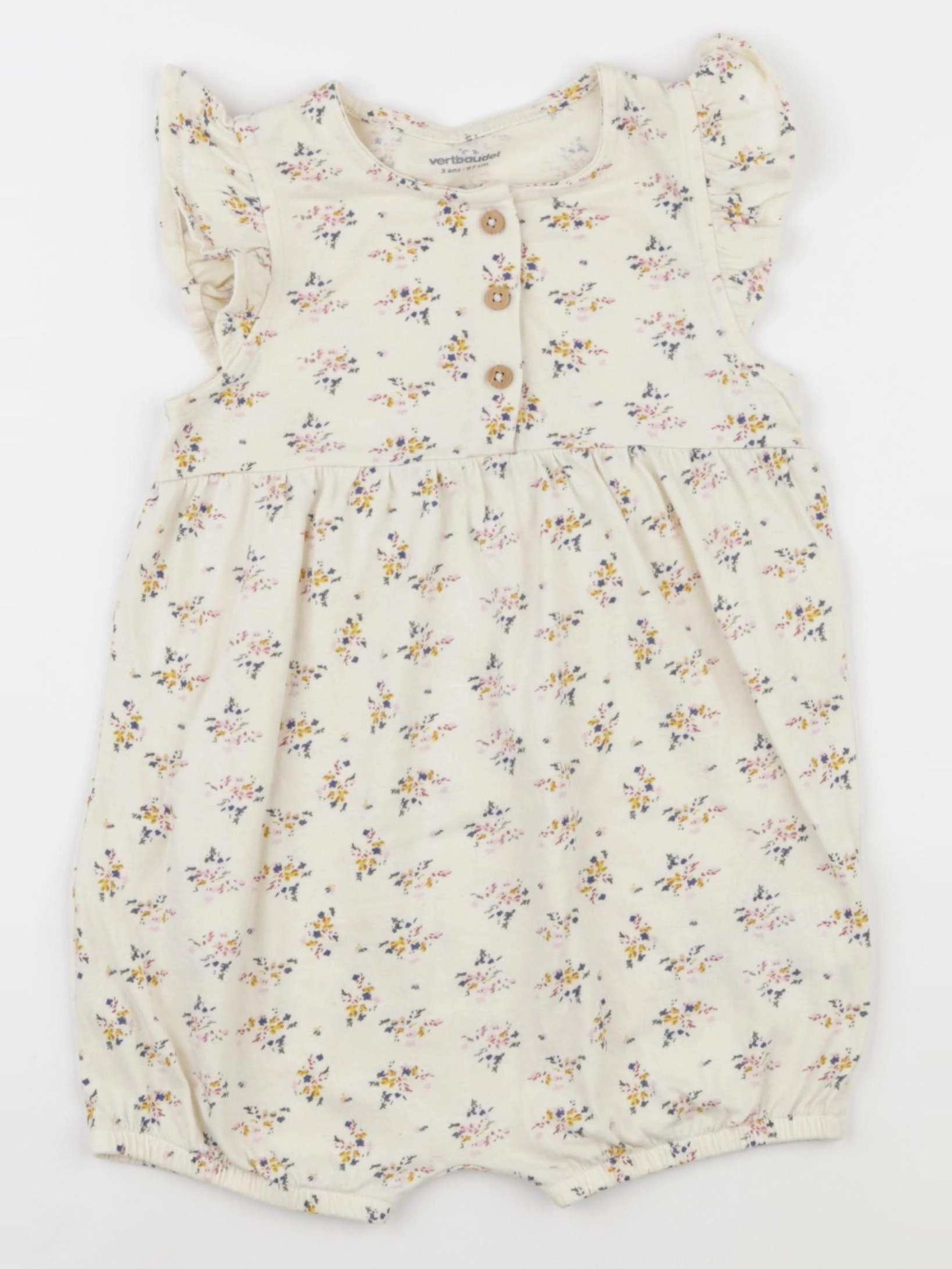 Vertbaudet - combinaison beige - 3 ans