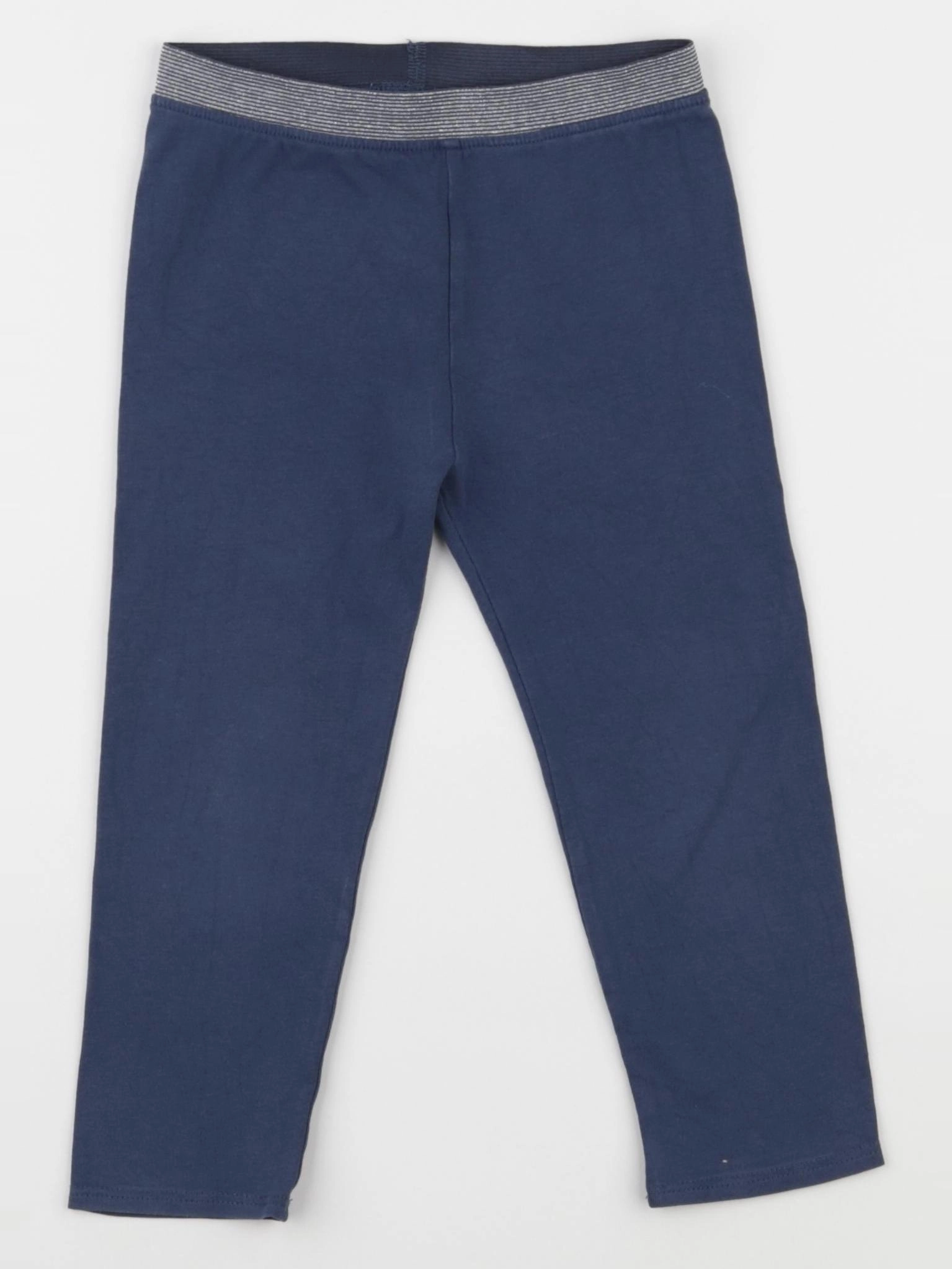 Vertbaudet - legging bleu, argent - 3 ans