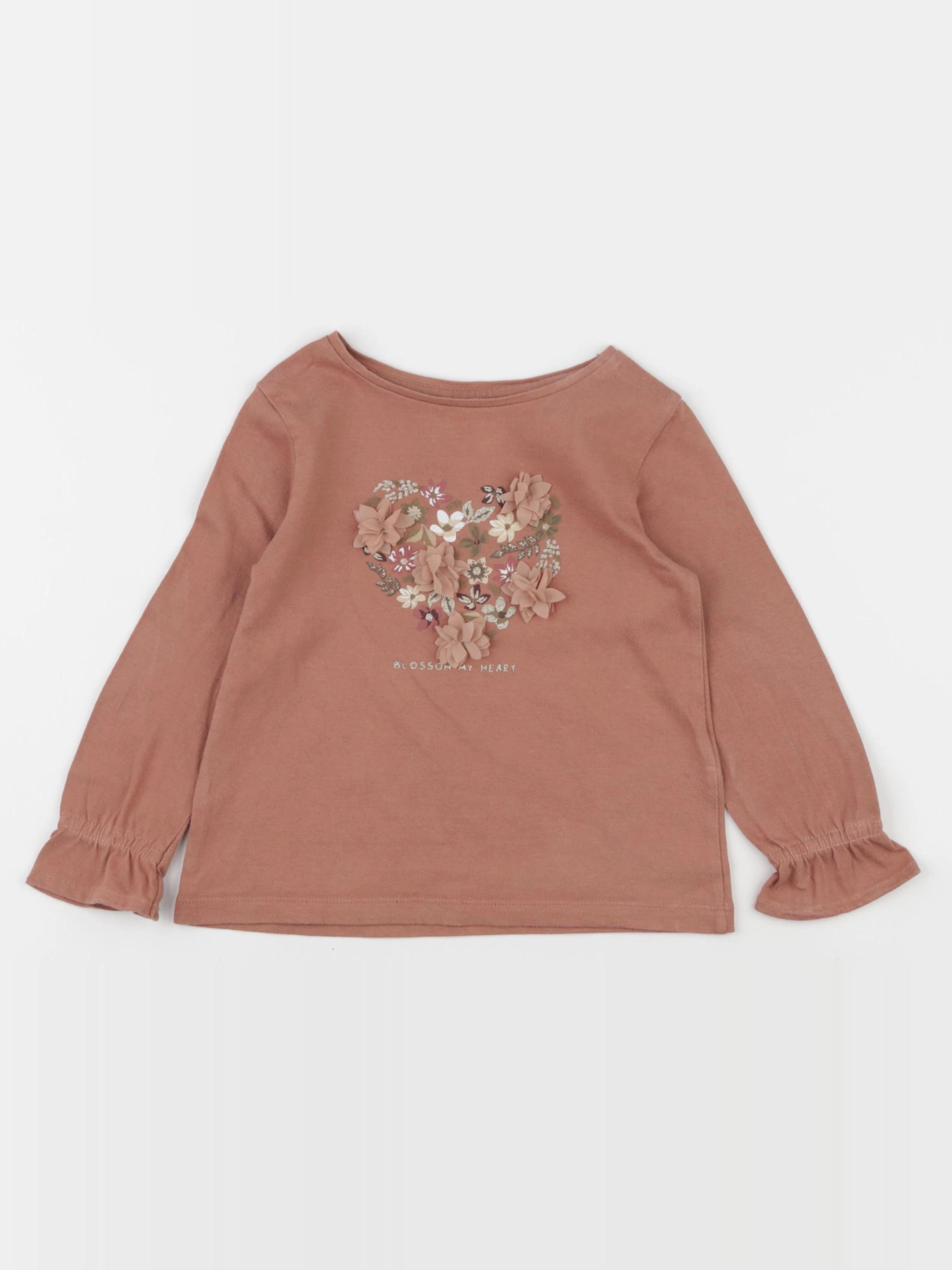 Vertbaudet - tee-shirt marron - 3 ans