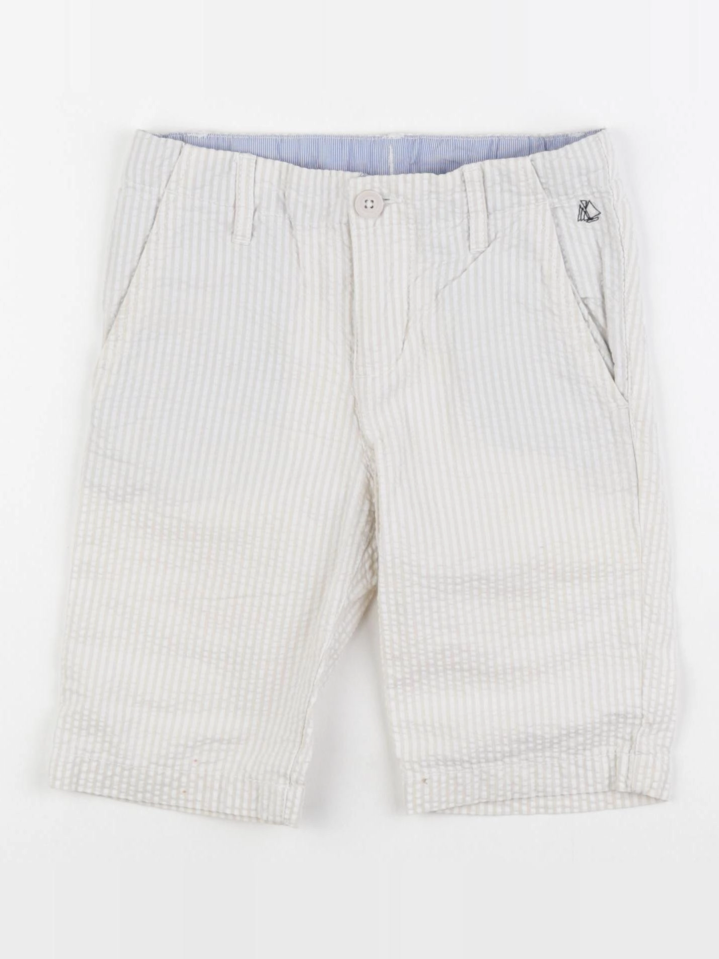 Petit Bateau - short beige, blanc - 5 ans