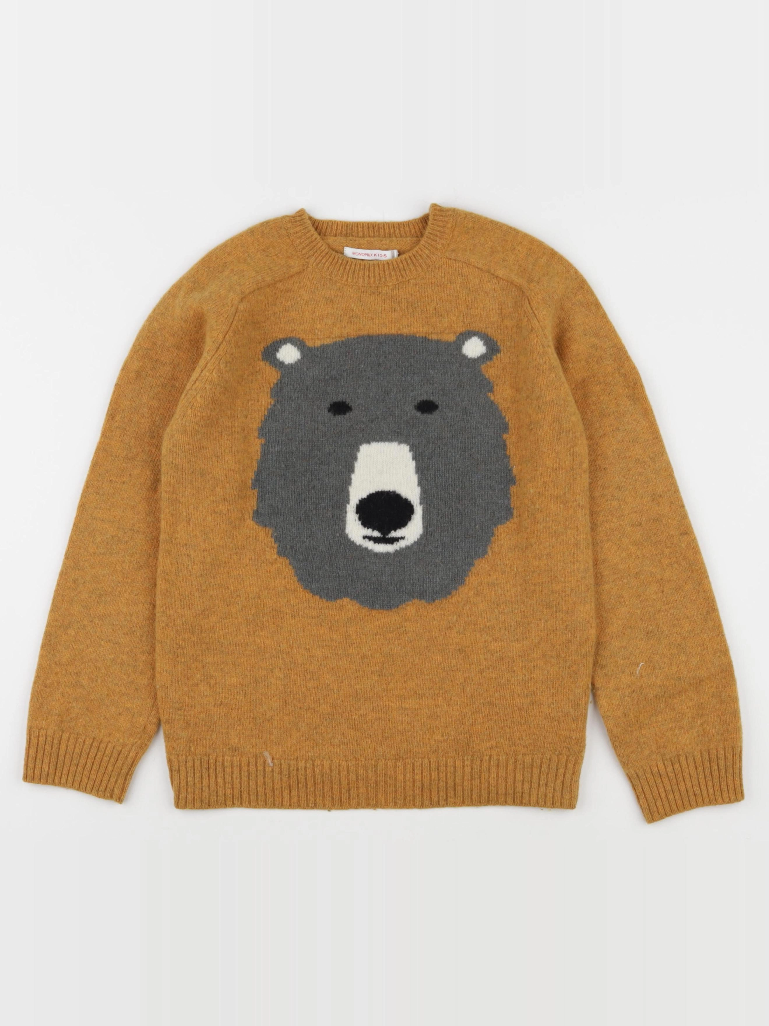 Monoprix - pull jaune - 8 ans