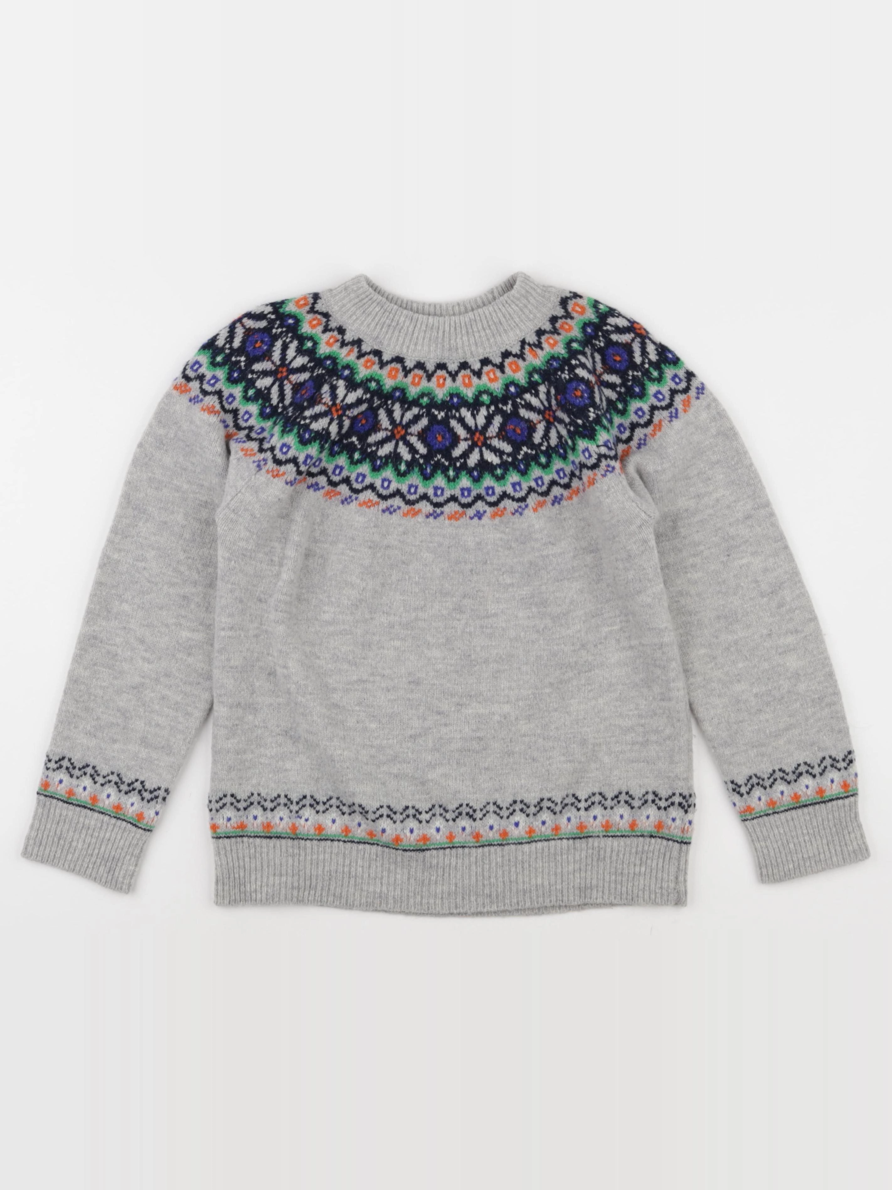 Monoprix - pull gris - 8 ans