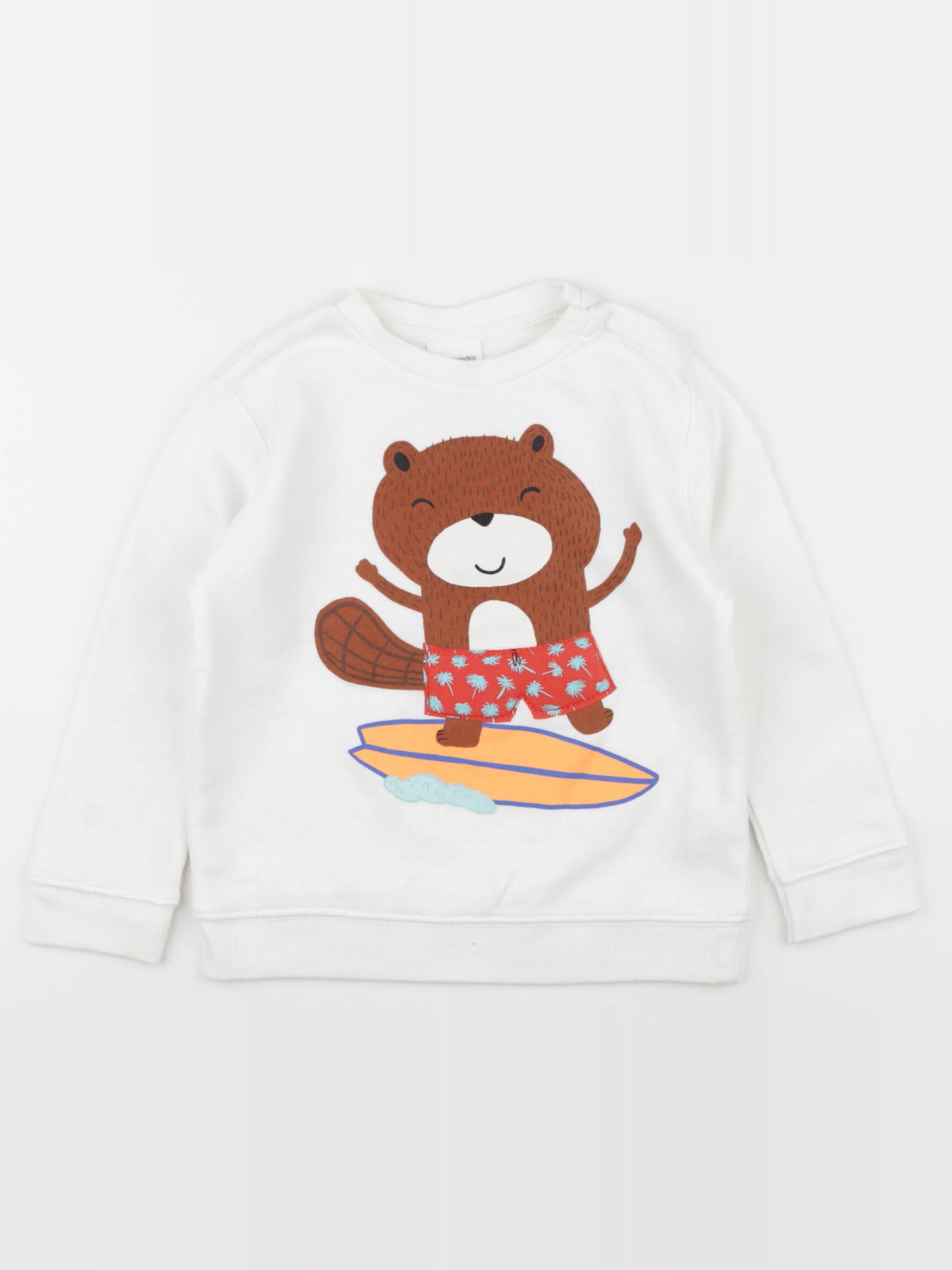 Zara - sweat blanc - 3/4 ans