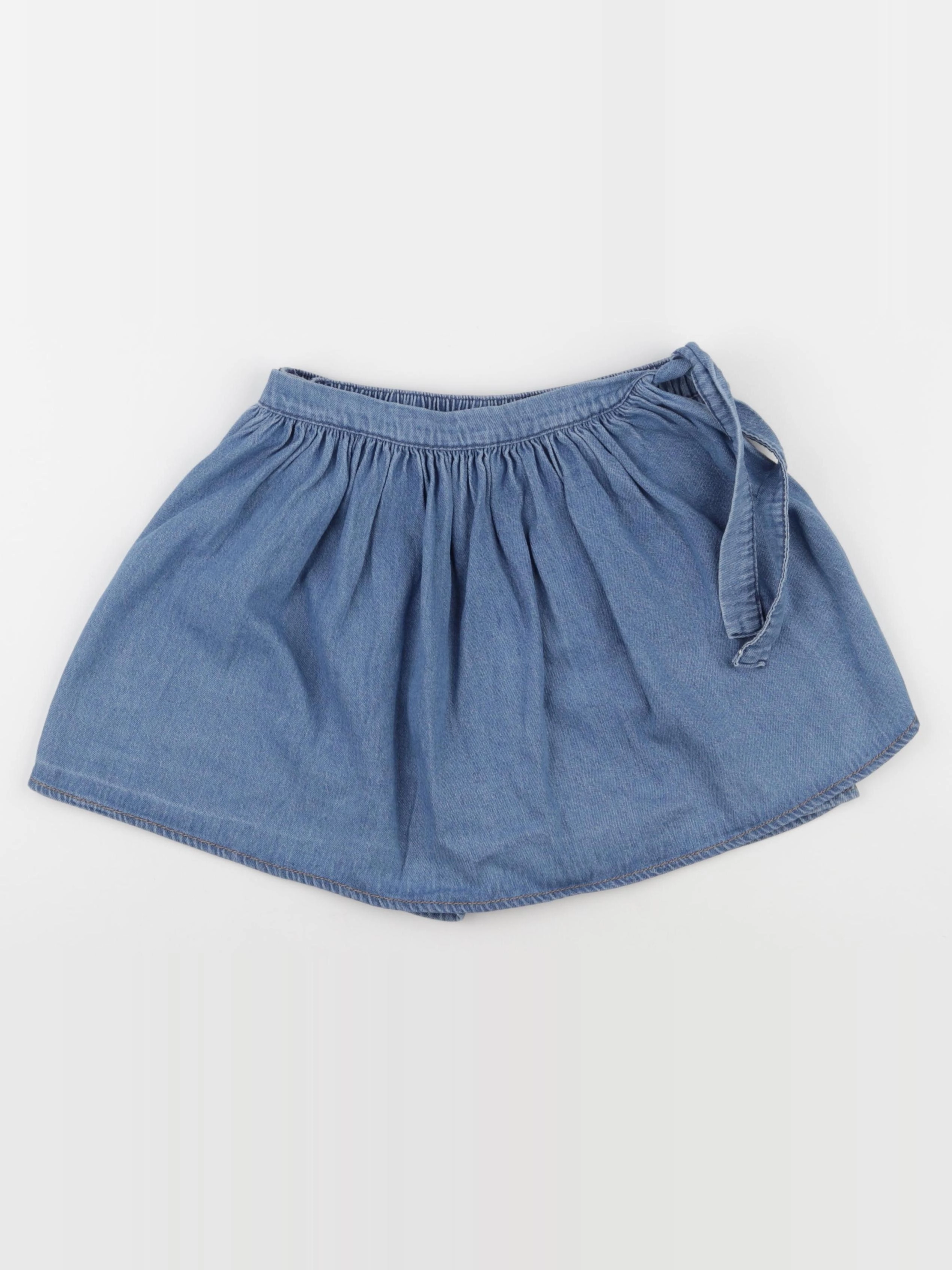 Vertbaudet - jupe short bleu - 8 ans