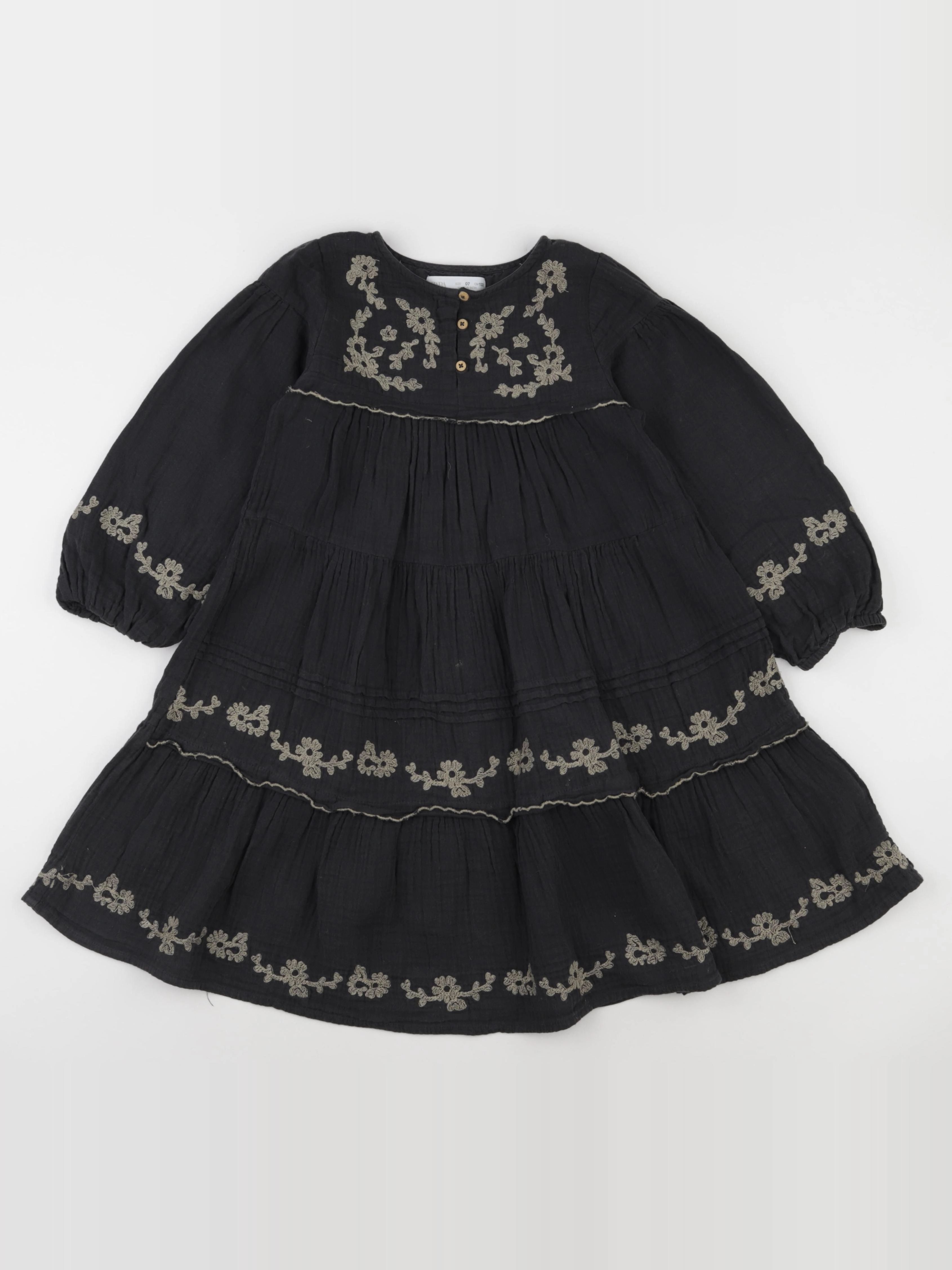 Zara - robe gris - 7 ans