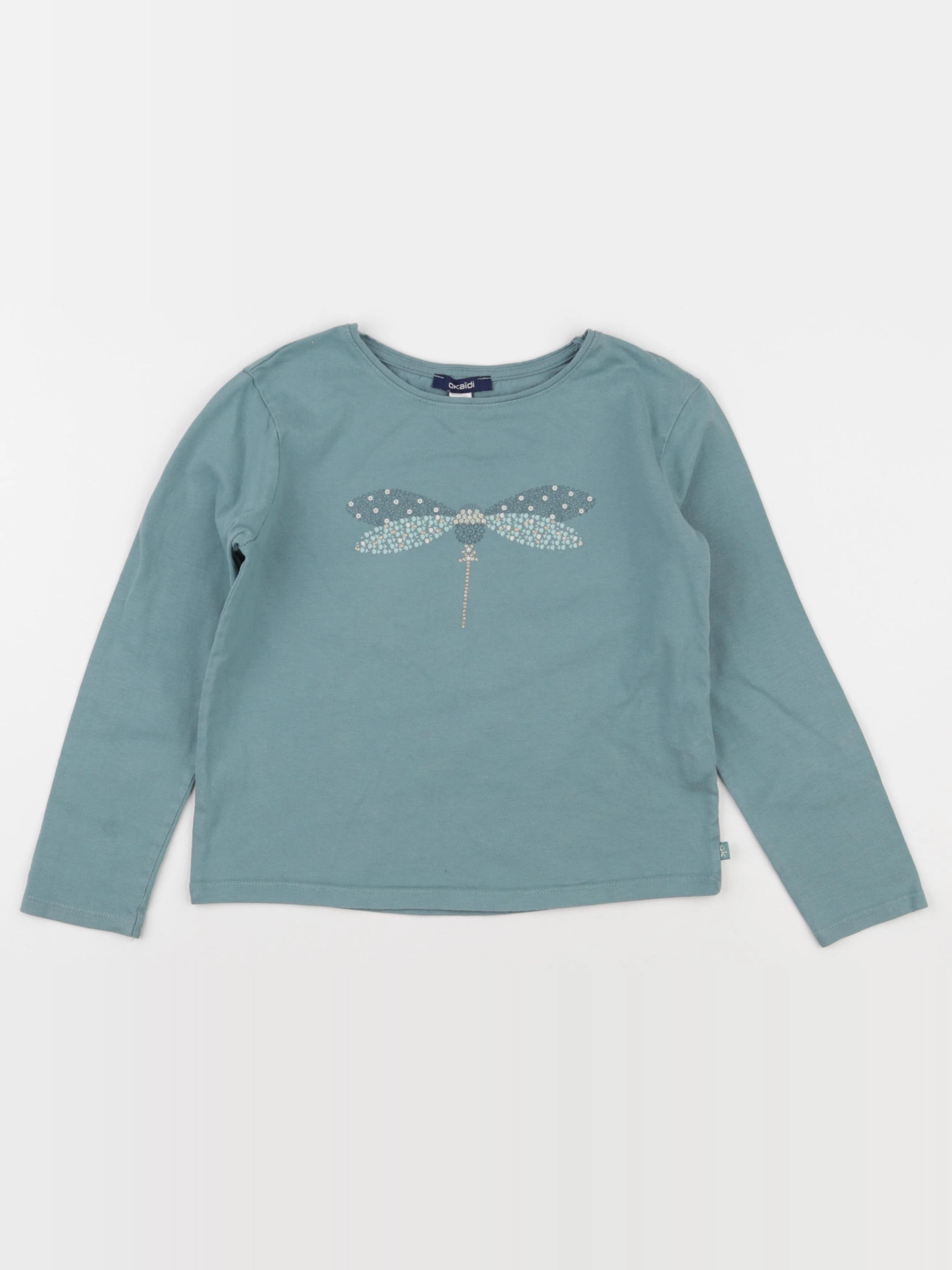 Okaidi - tee-shirt bleu - 8 ans