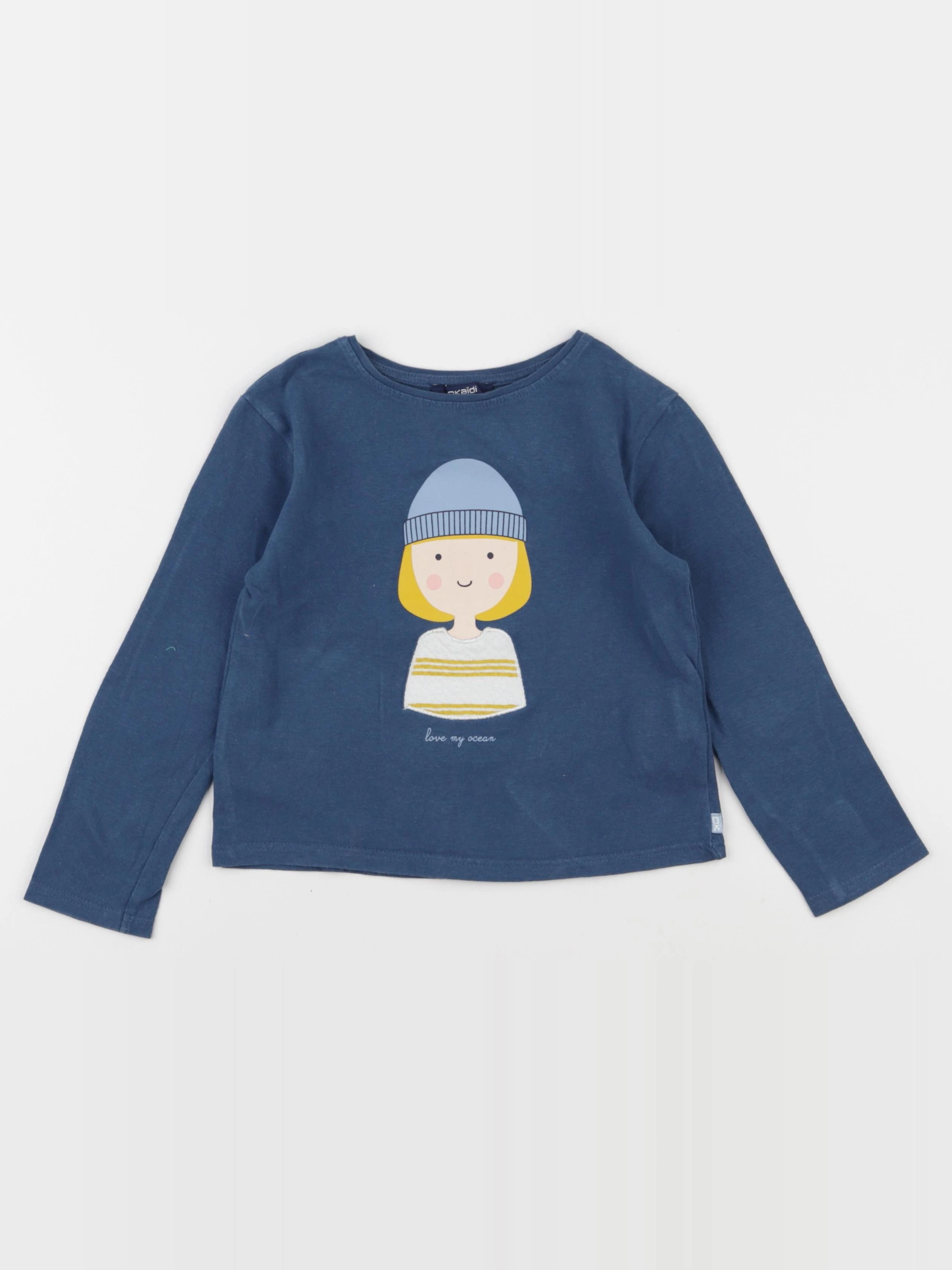 Okaidi - tee-shirt bleu - 5 ans