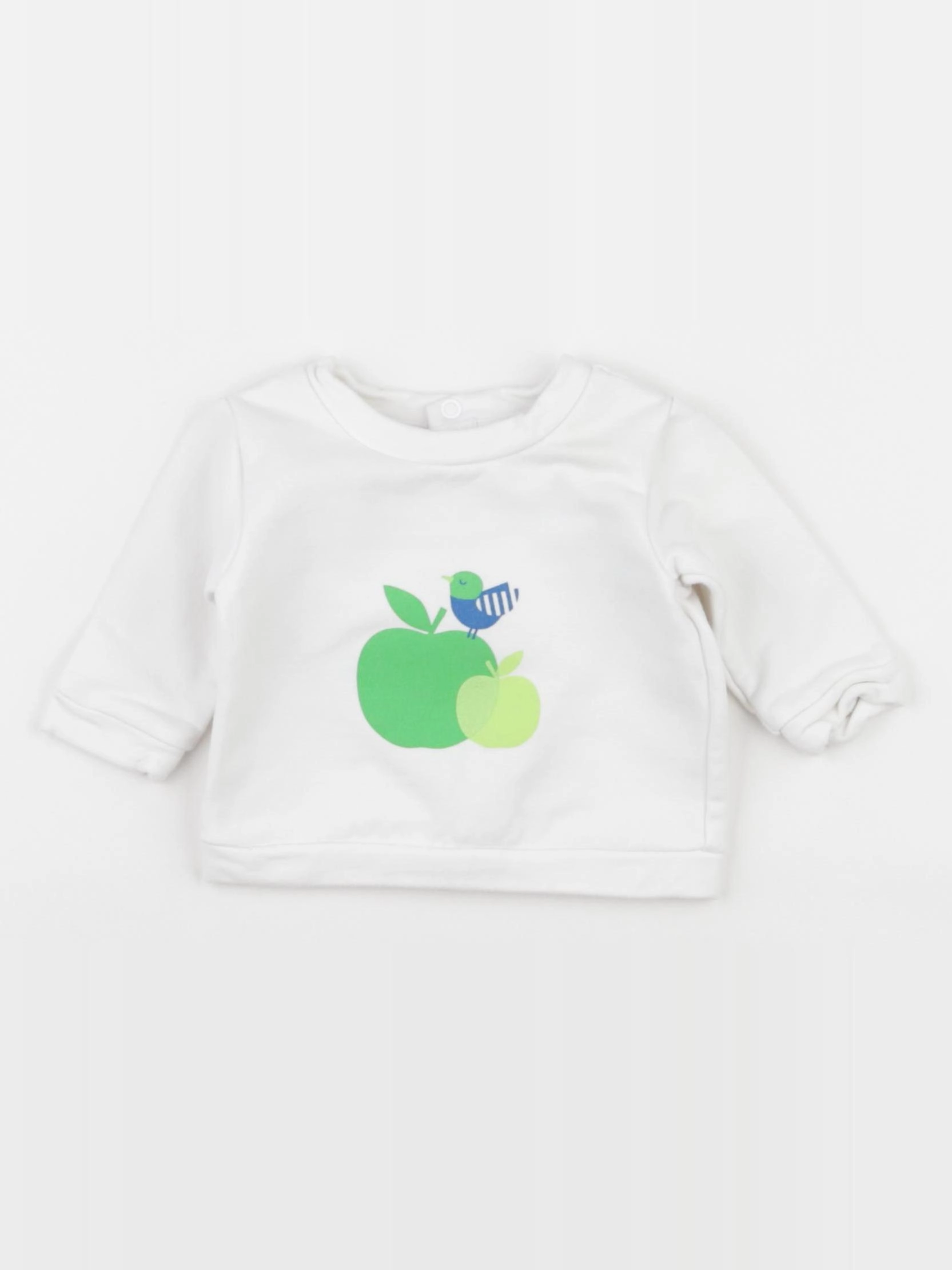 Jacadi - sweat blanc - 3 mois