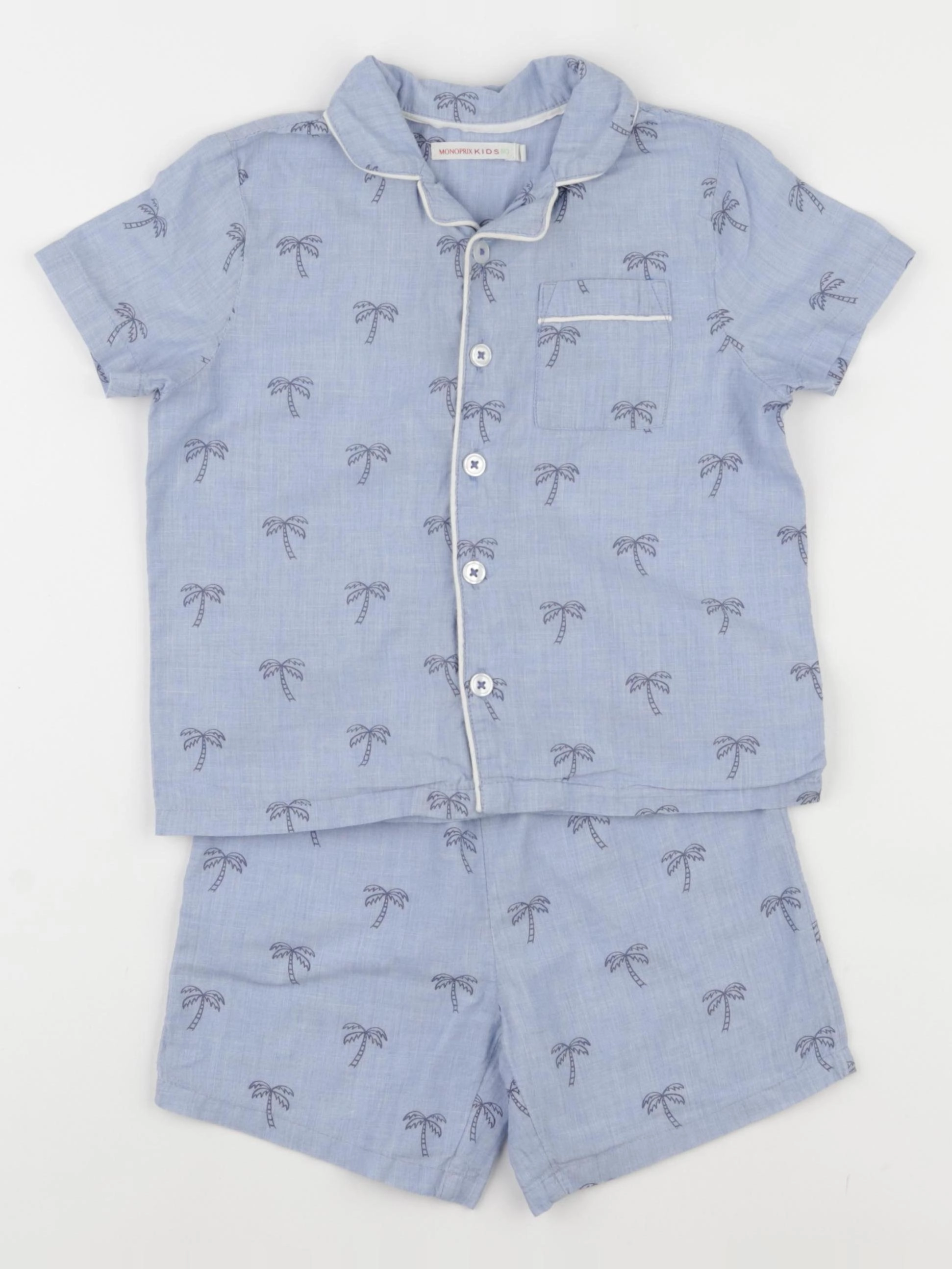 Monoprix - pyjama coton bleu - 4 ans