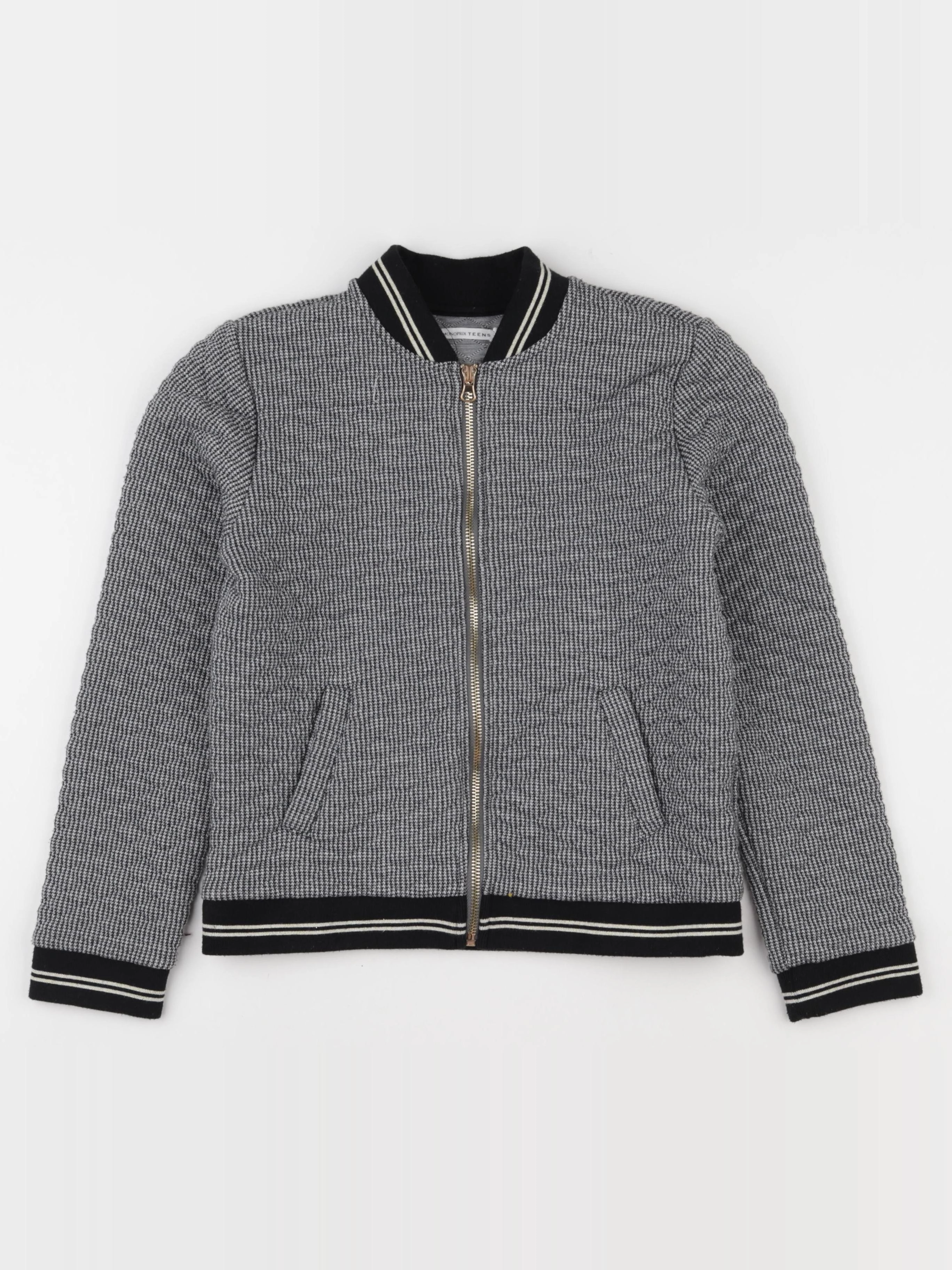 Monoprix - gilet gris - 12 ans