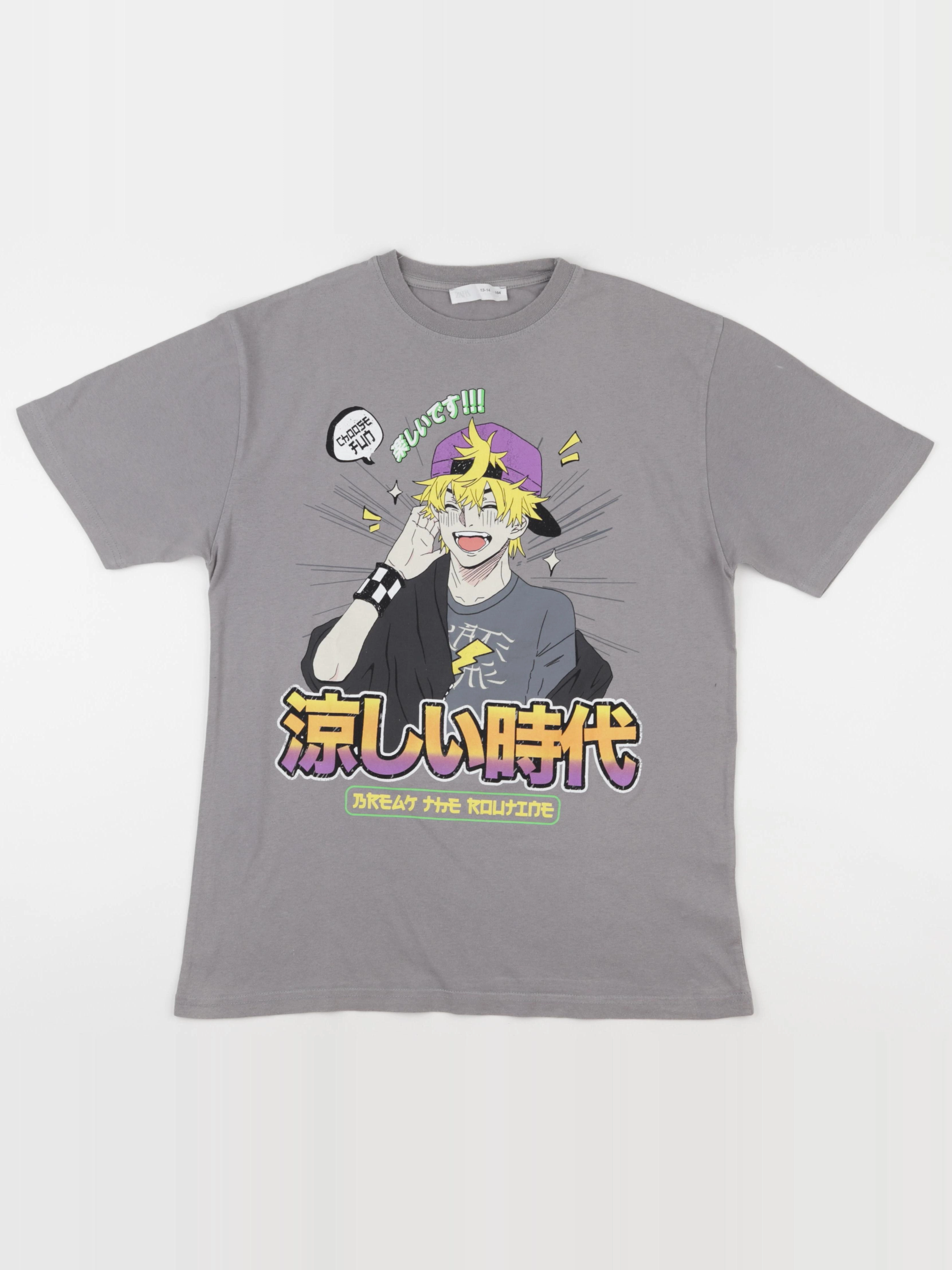 Zara - tee-shirt gris - 13/14 ans