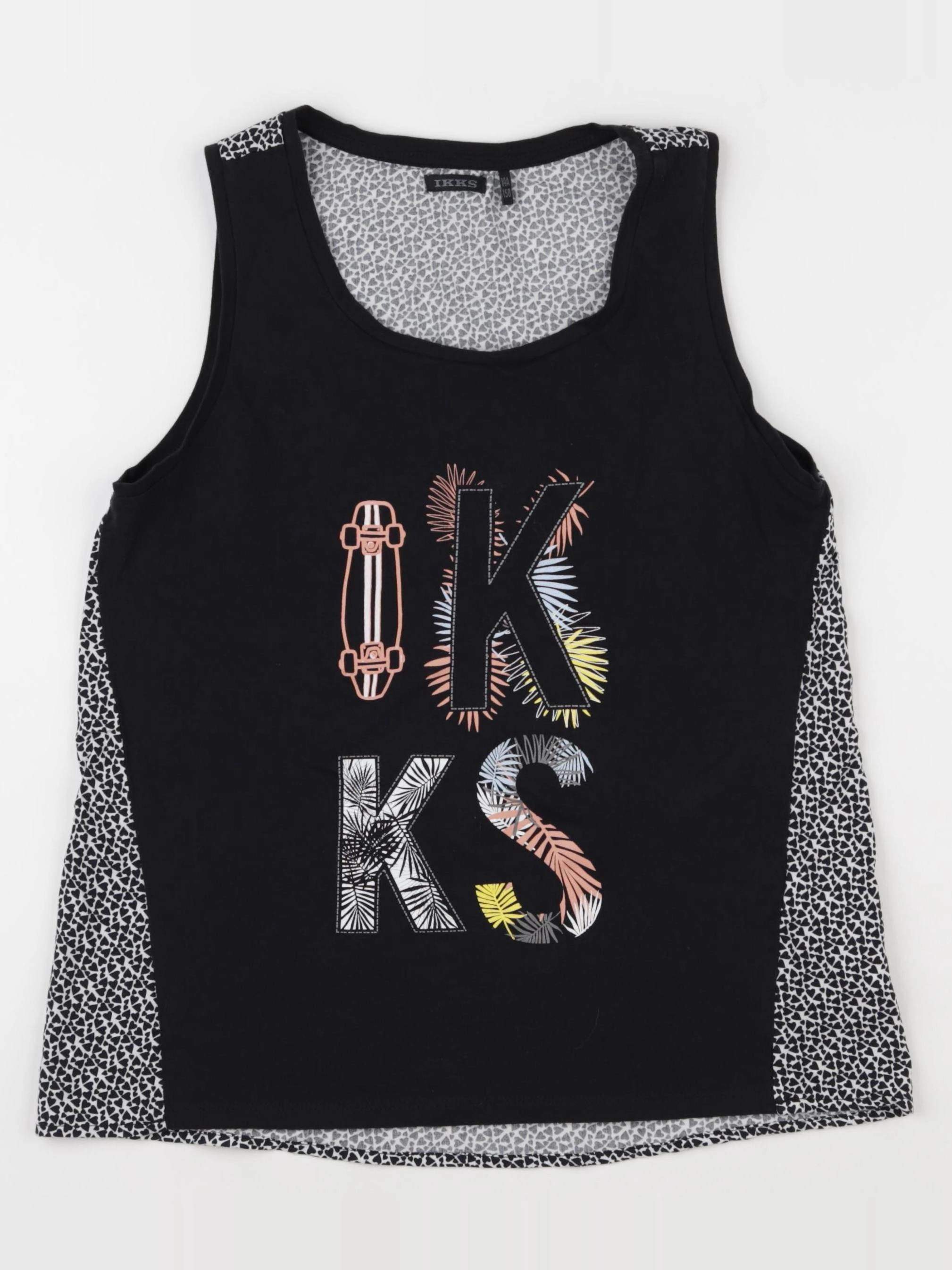 IKKS - débardeur imprimé au dos noir - 14 ans