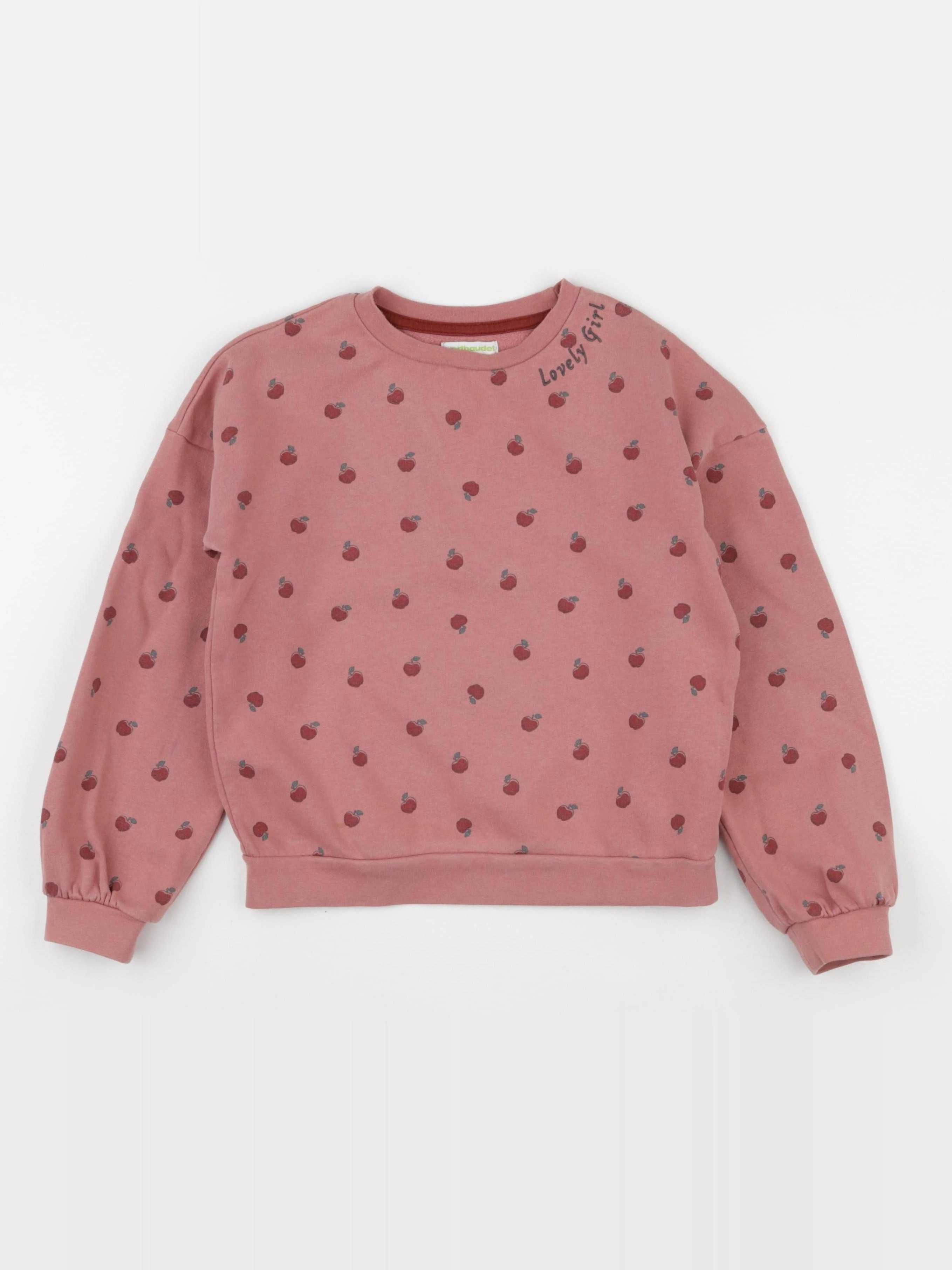 Vertbaudet - sweat rose - 8 ans