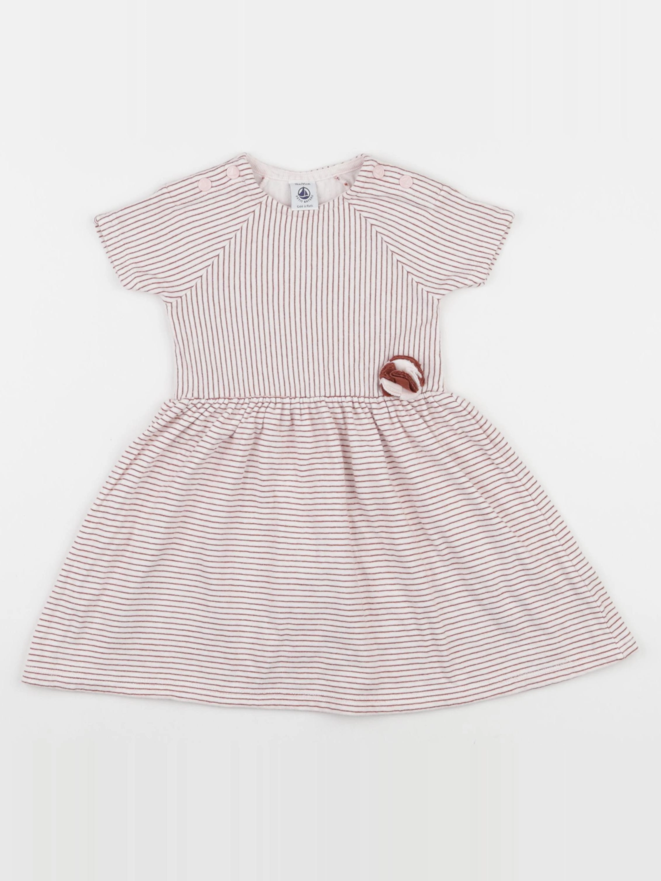Petit Bateau - robe marron - 18 mois