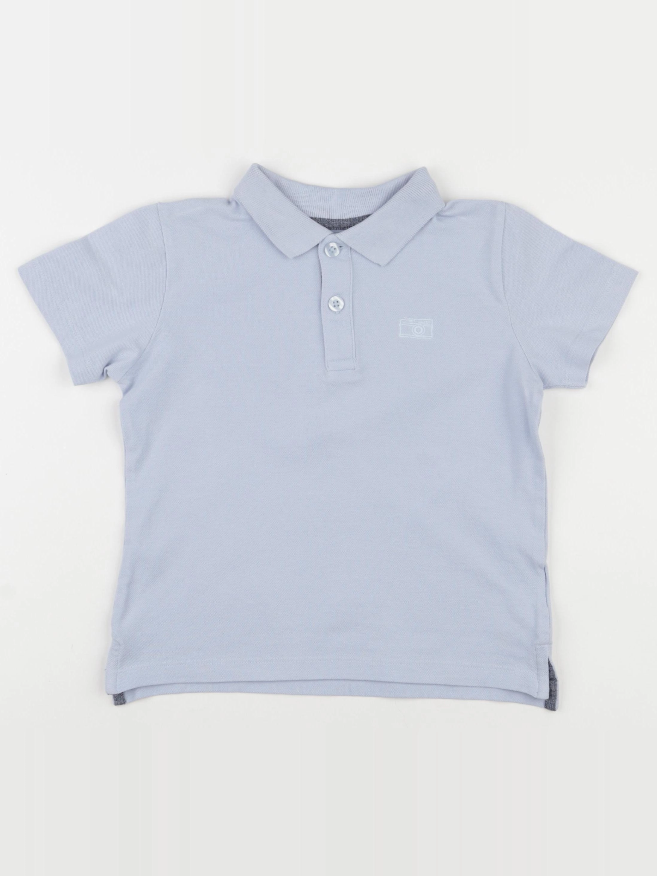 Monoprix - polo bleu - 6 ans