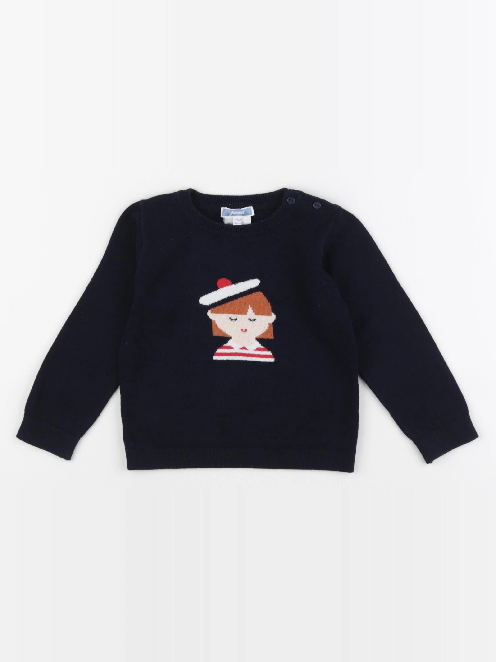 Jacadi - pull bleu - 24 mois