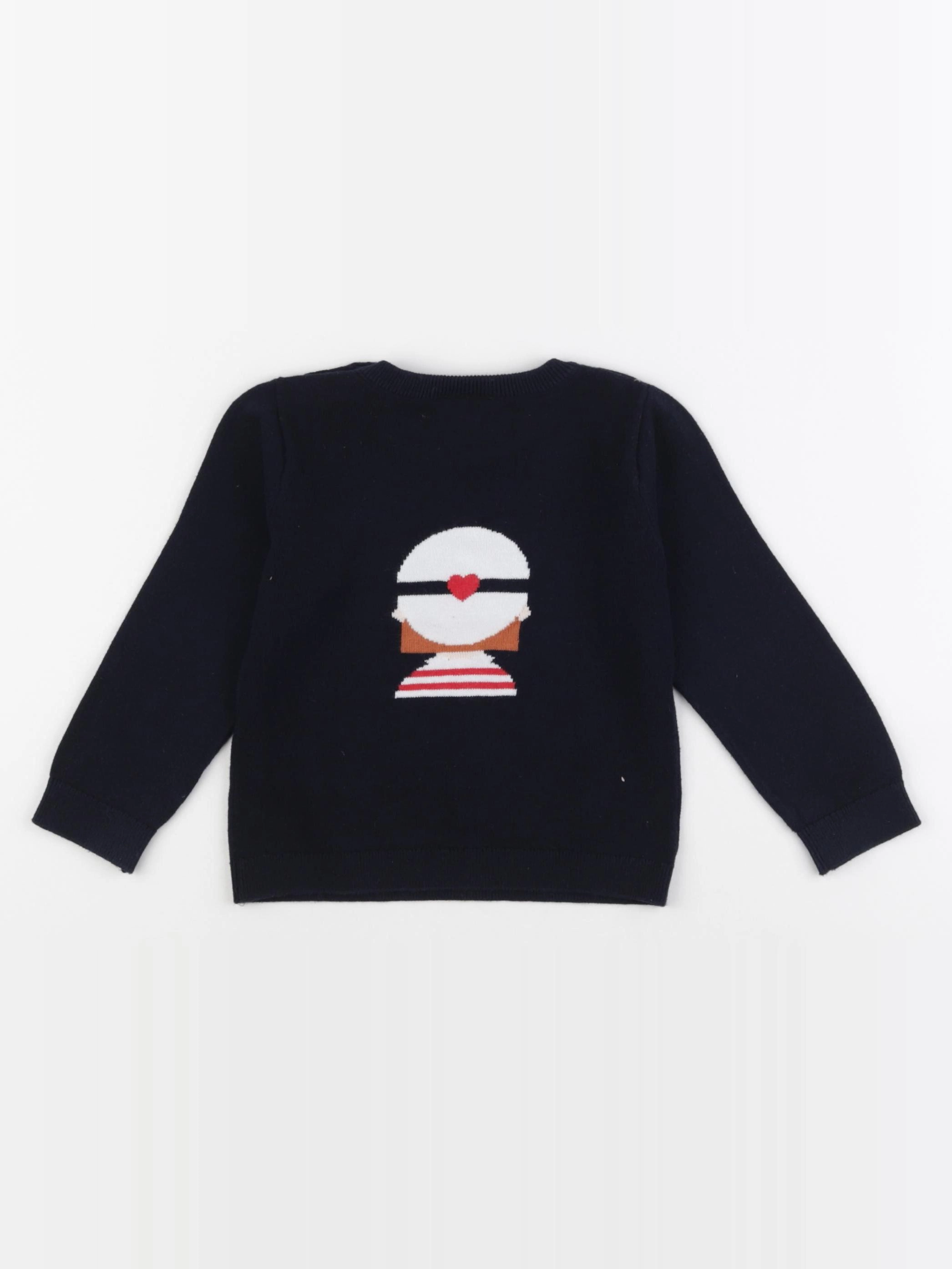 Jacadi - pull bleu - 24 mois