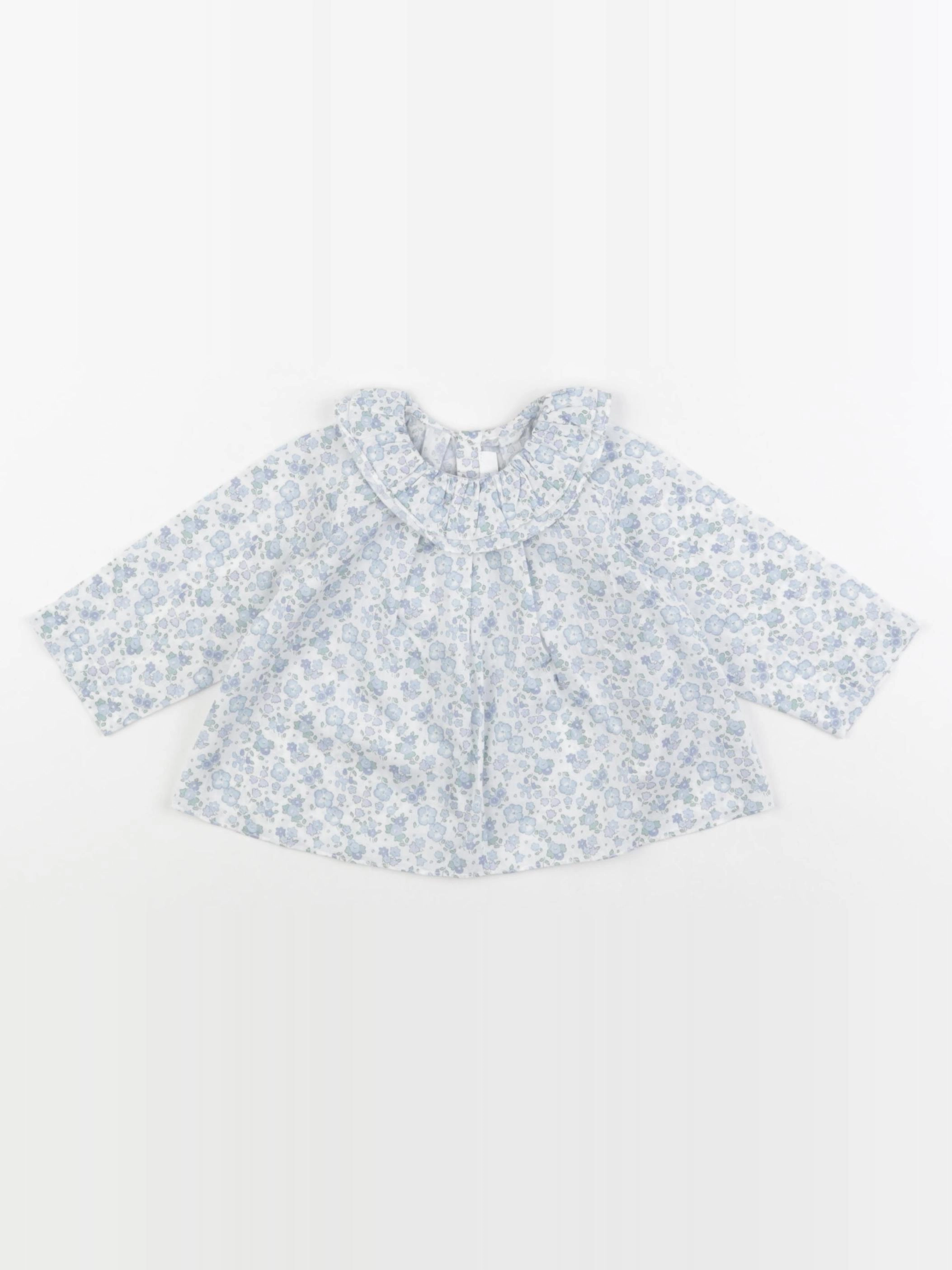 Jacadi - blouse liberty bleu - 6 mois
