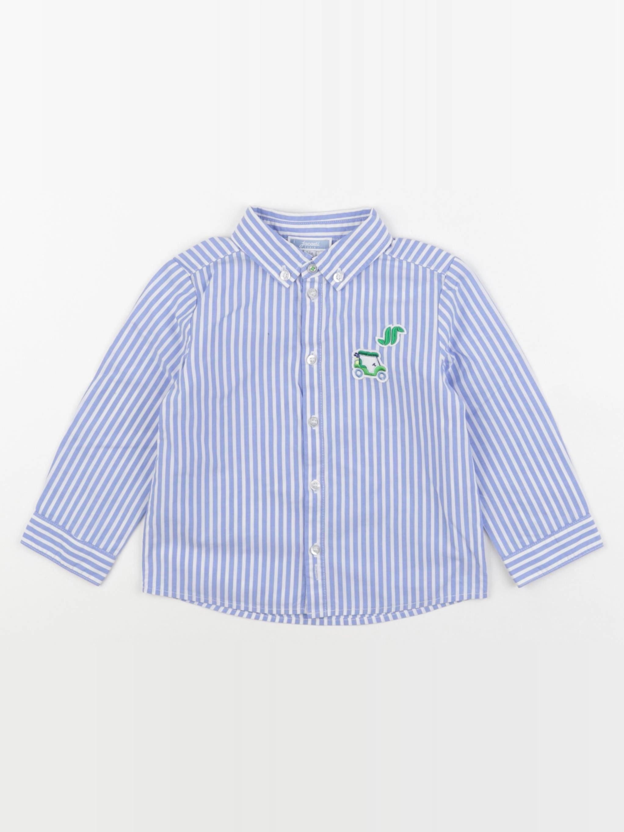 Jacadi - chemise blanc, bleu - 24 mois