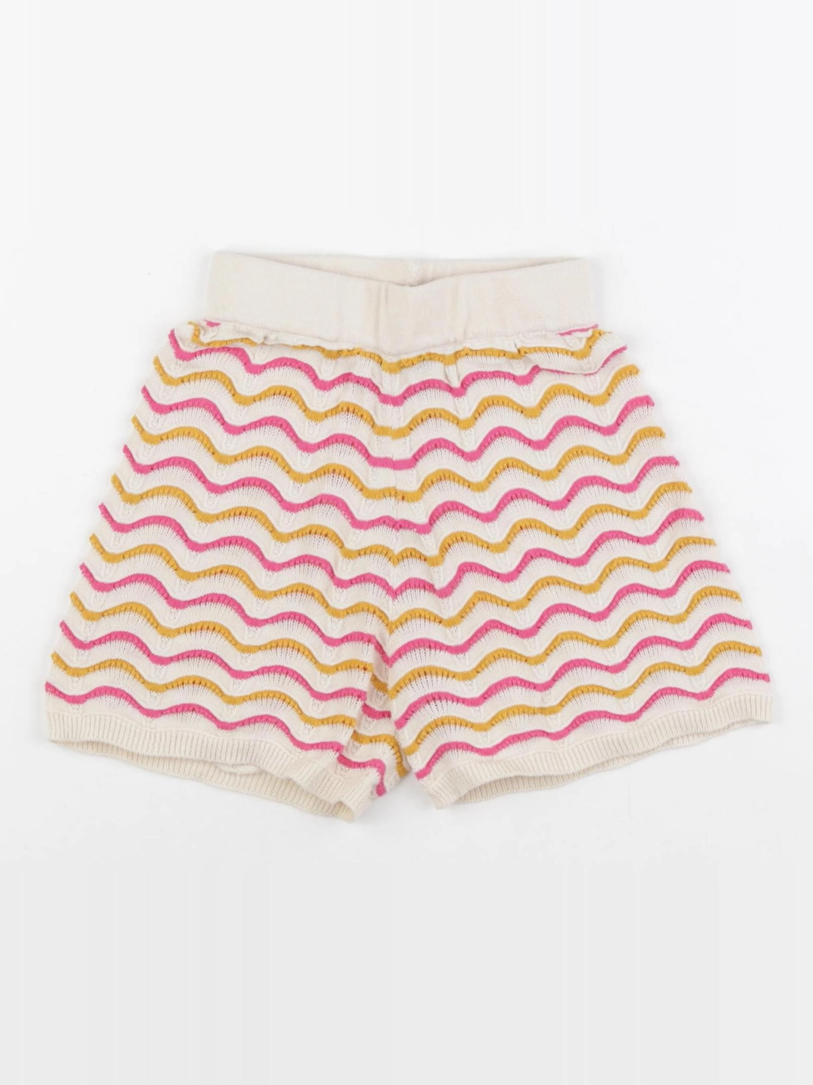 Monoprix - short beige, jaune, rose - 3 ans
