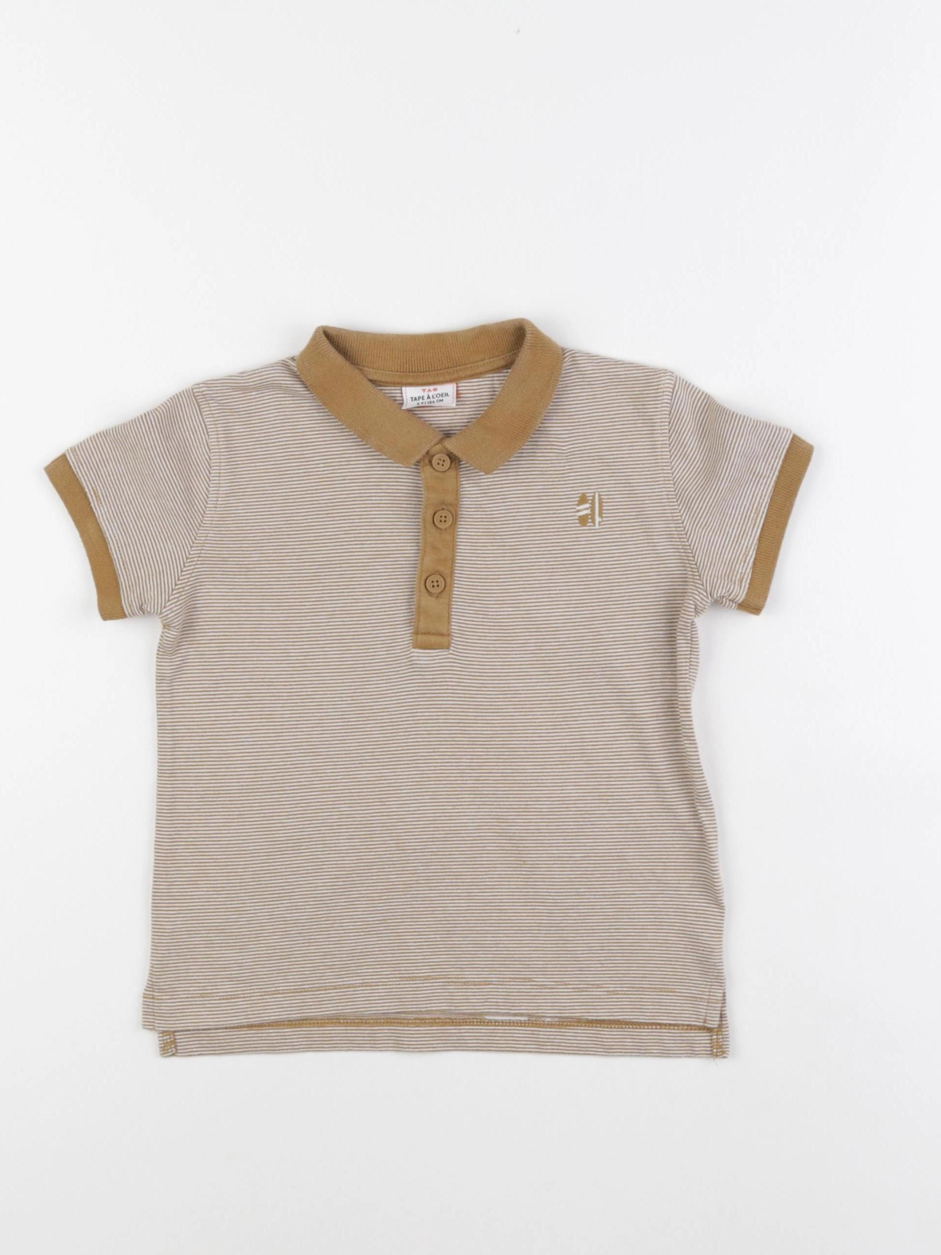 Tape à l'oeil - polo beige, marron - 4 ans