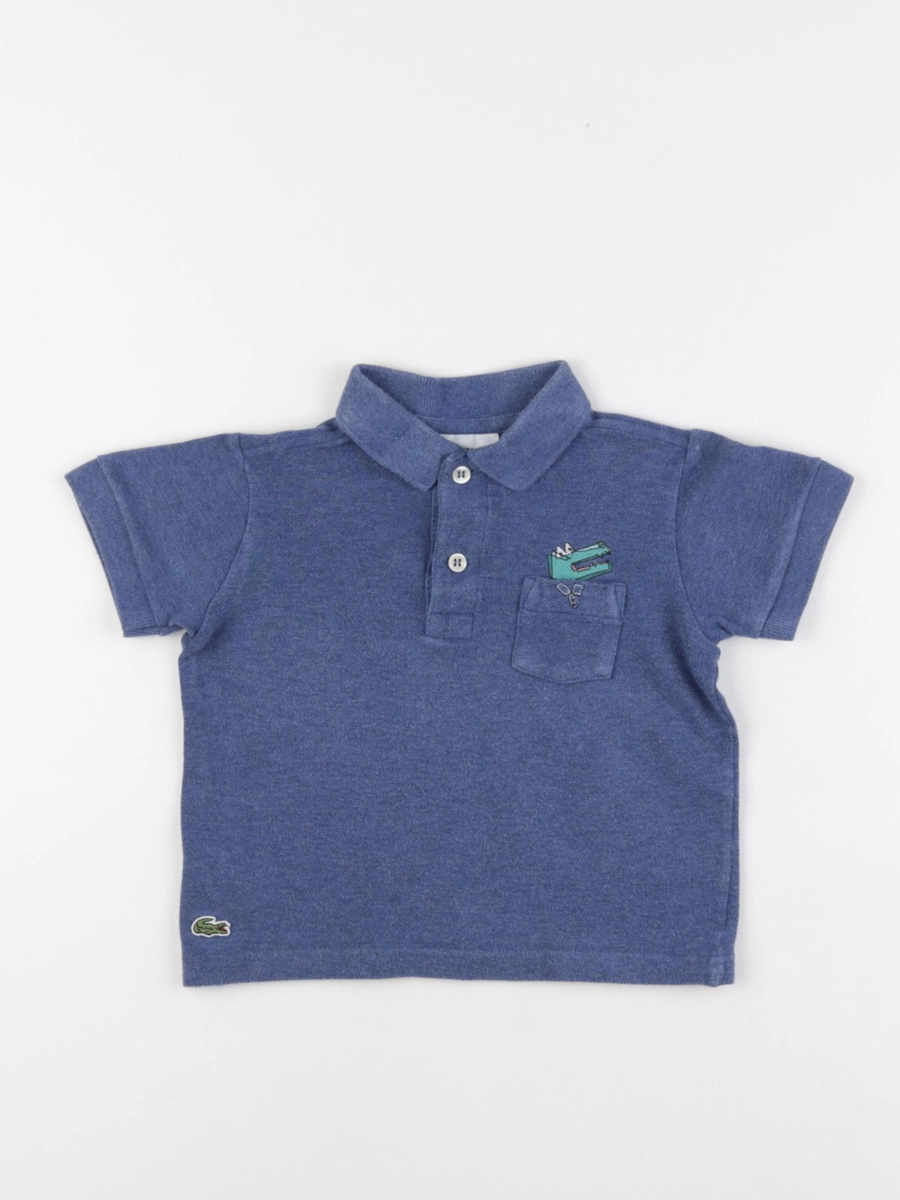 Lacoste - polo bleu - 2 ans