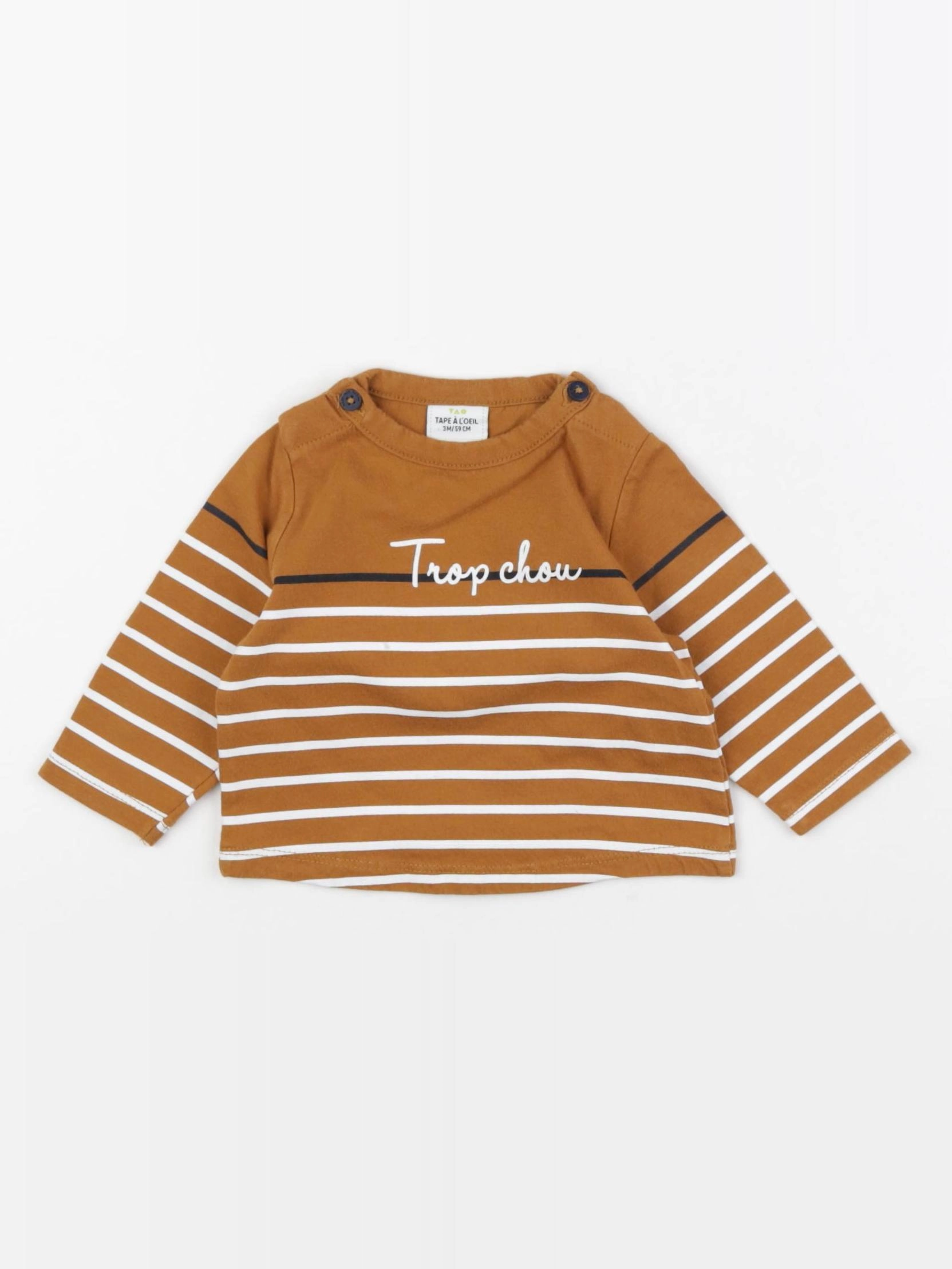 Tape à l'oeil - tee-shirt marron - 3 mois