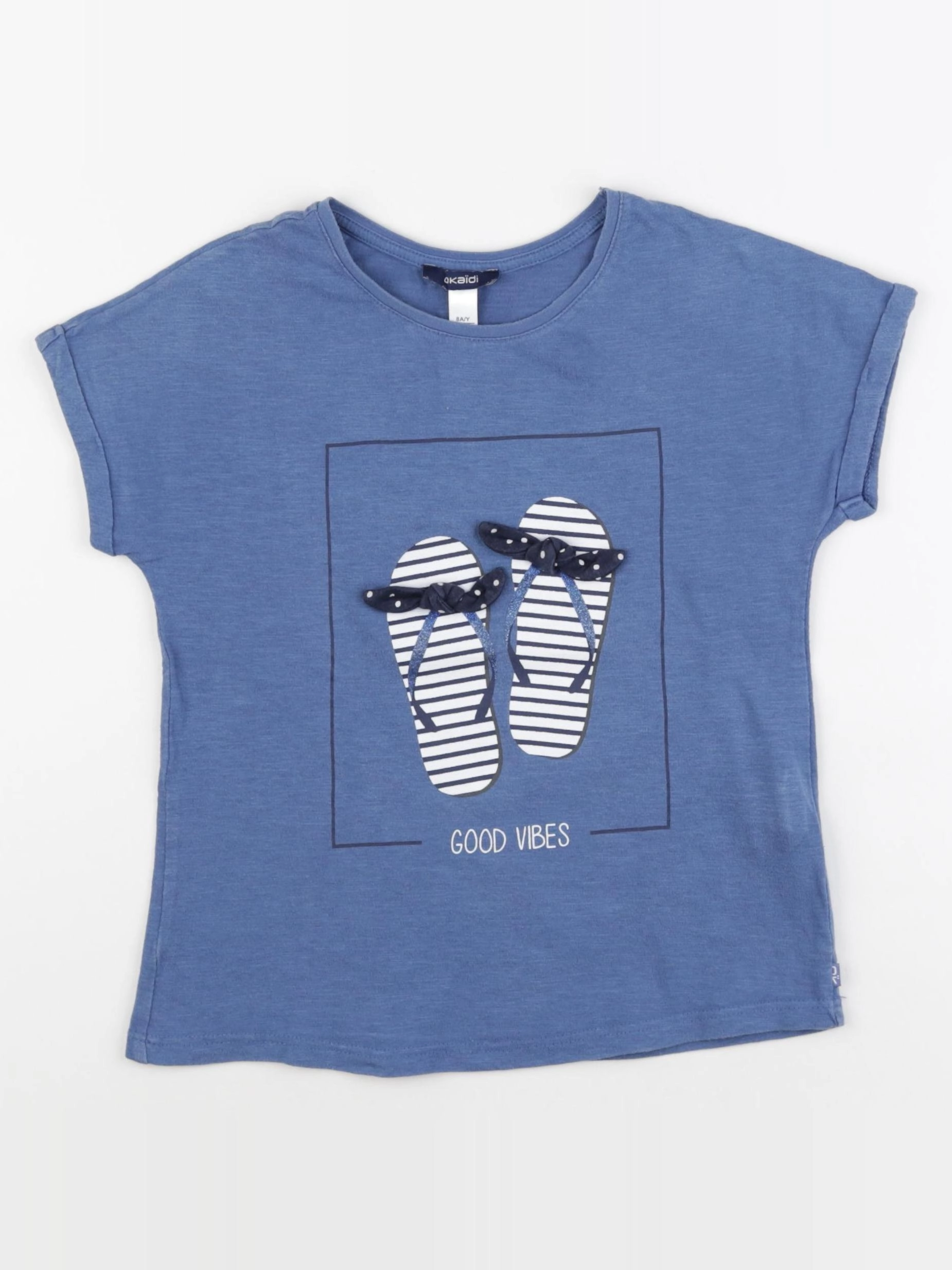 Okaidi - tee-shirt bleu - 8 ans