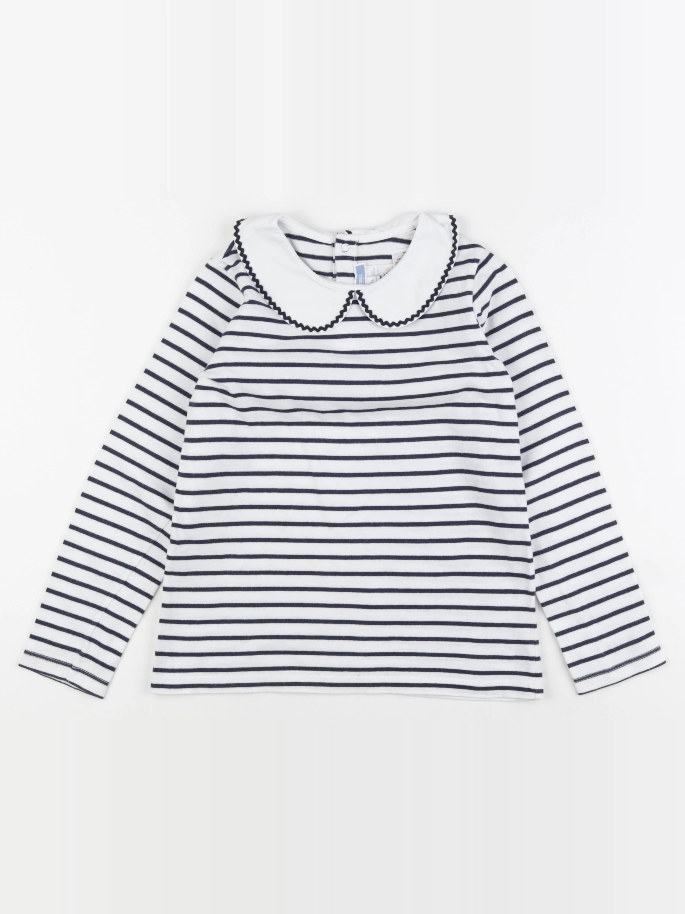 Jacadi - tee-shirt blanc, bleu - 8 ans