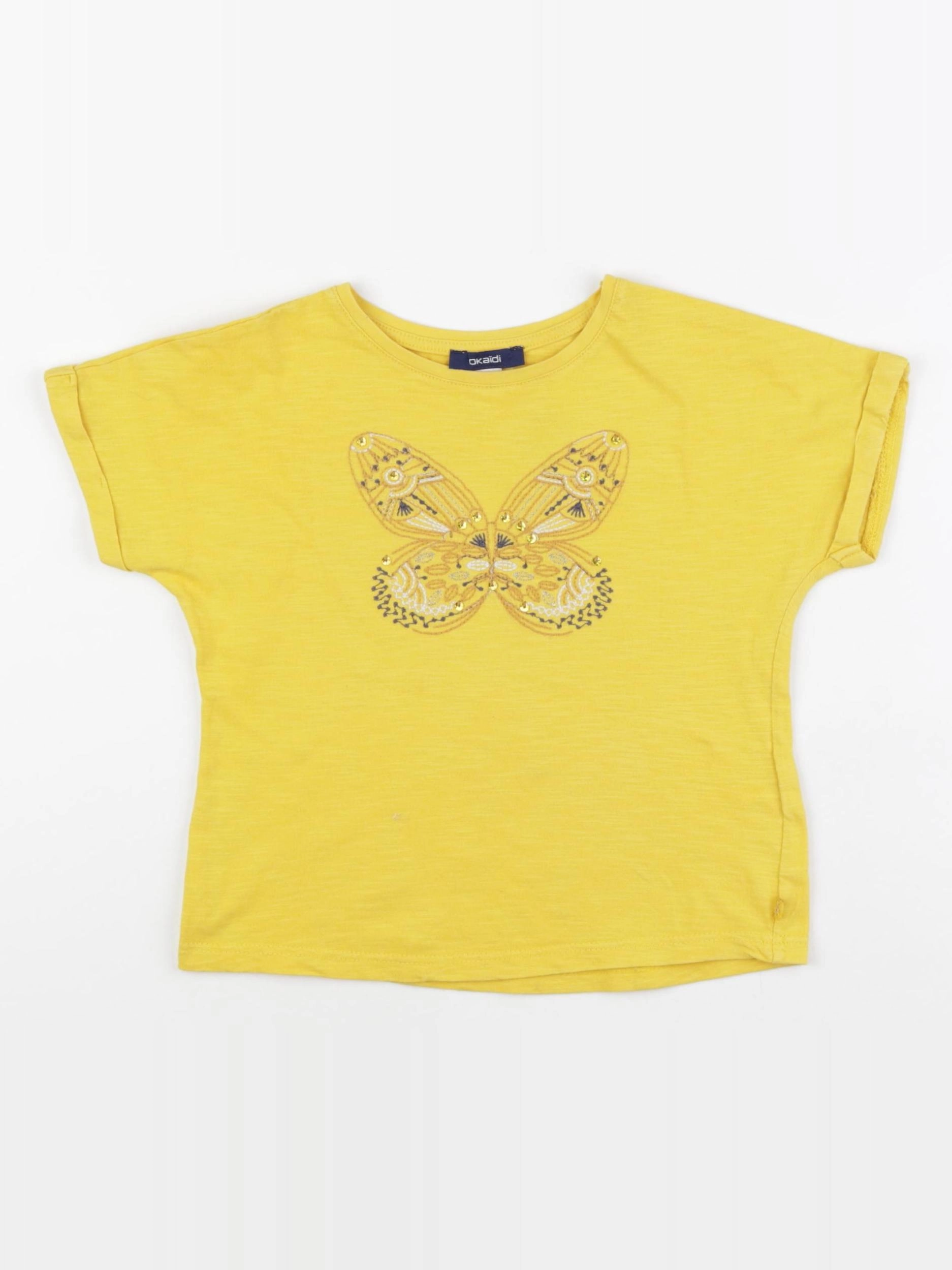 Okaidi - tee-shirt jaune - 4 ans