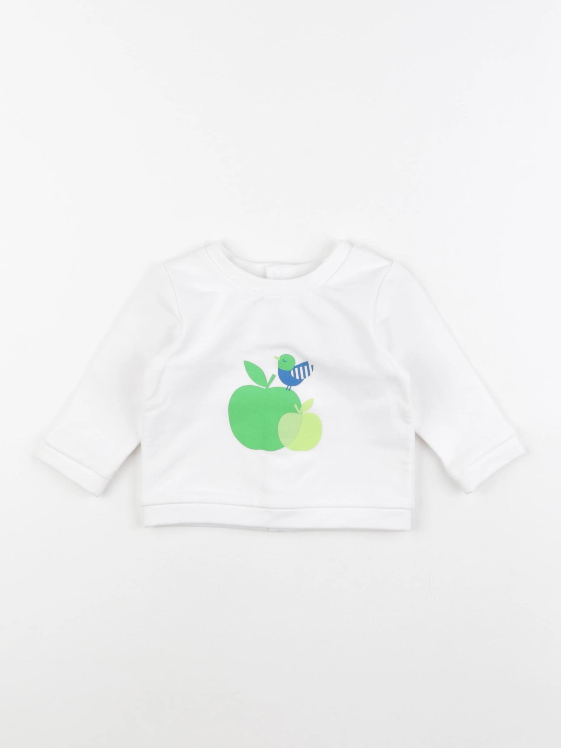 Jacadi - sweat blanc - 6 mois