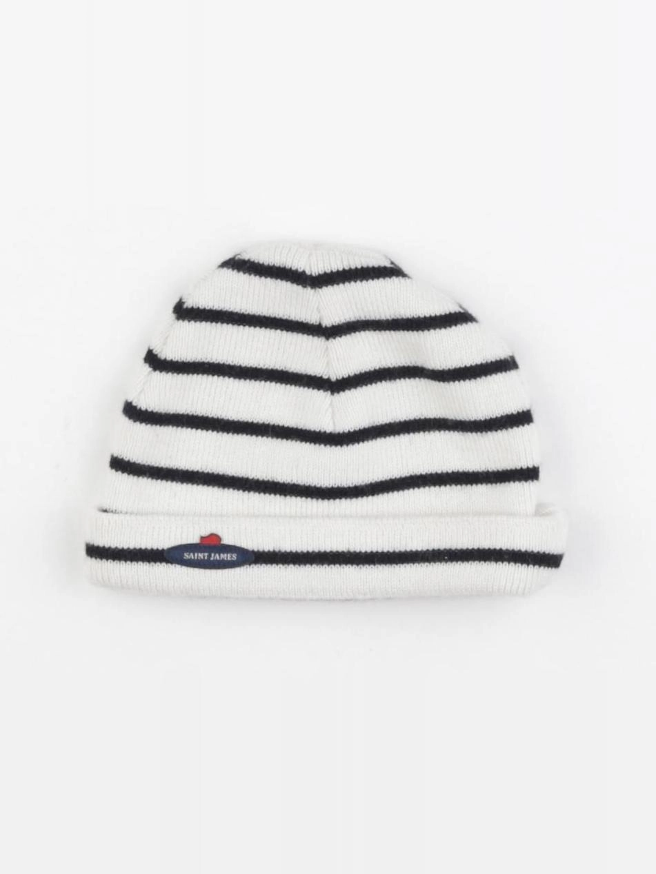 Saint James - bonnet beige, bleu - 3/6 ans