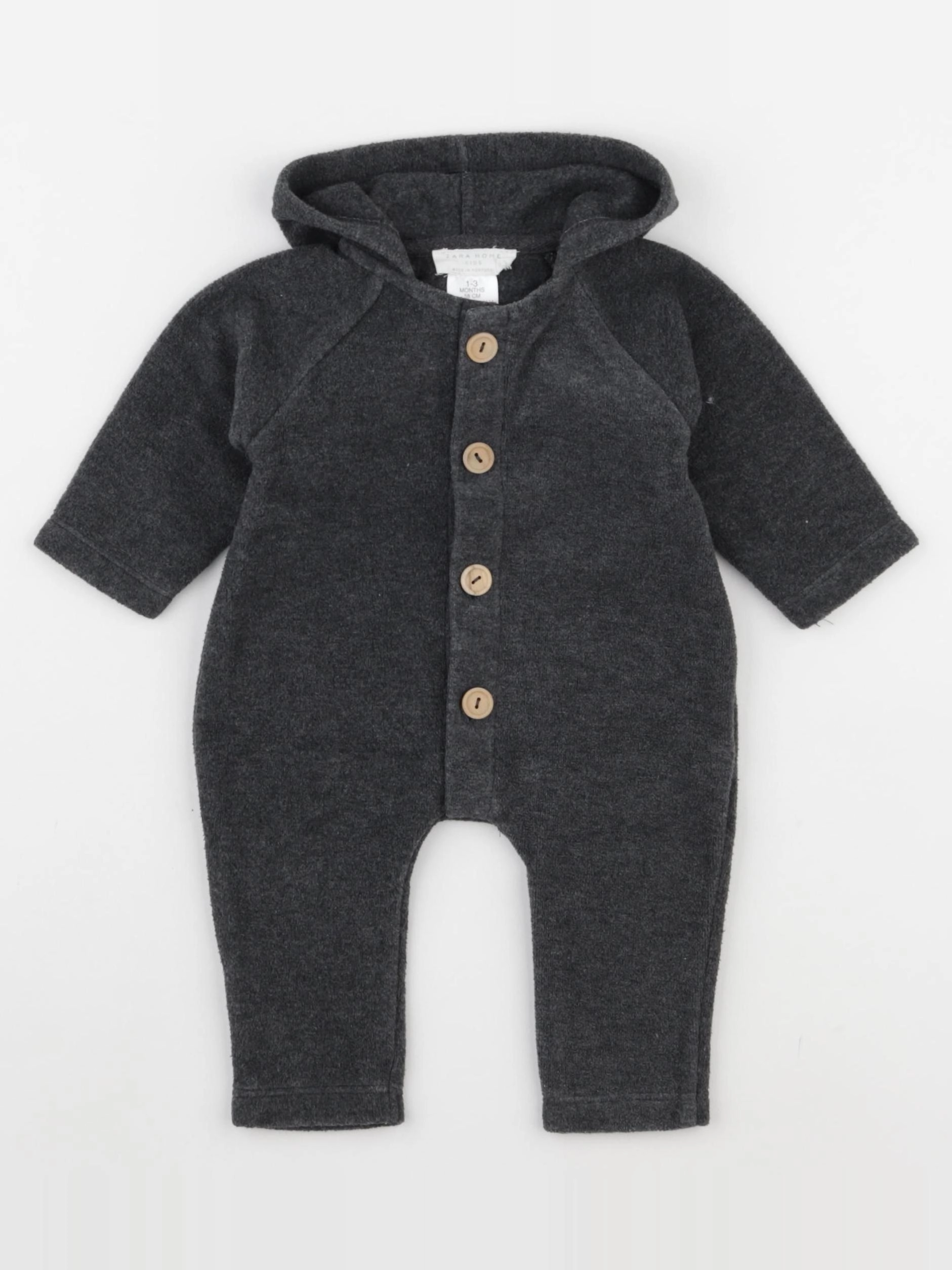 Zara - combinaison gris - 1/3 mois
