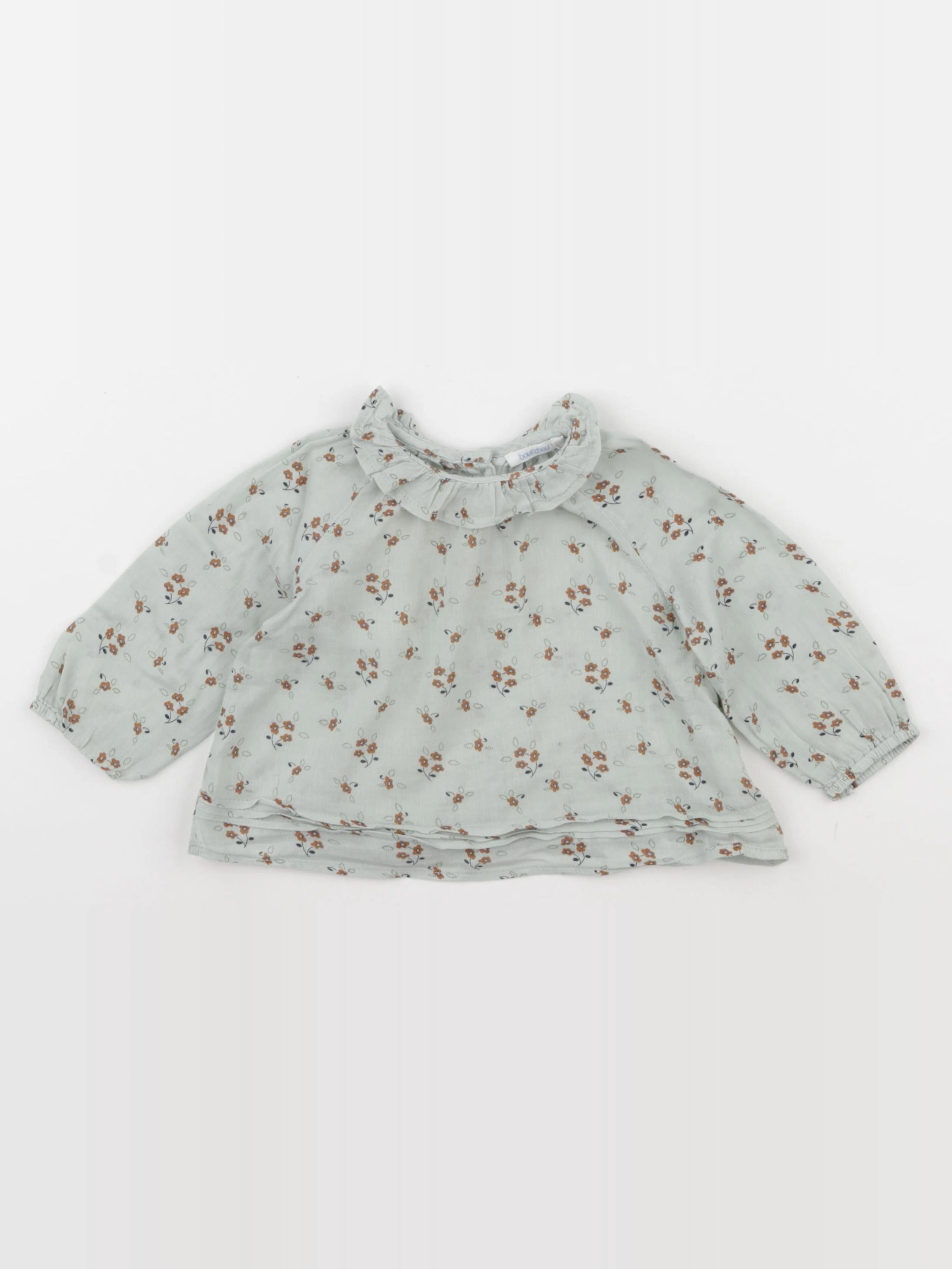 Boutchou - blouse vert - 6 mois