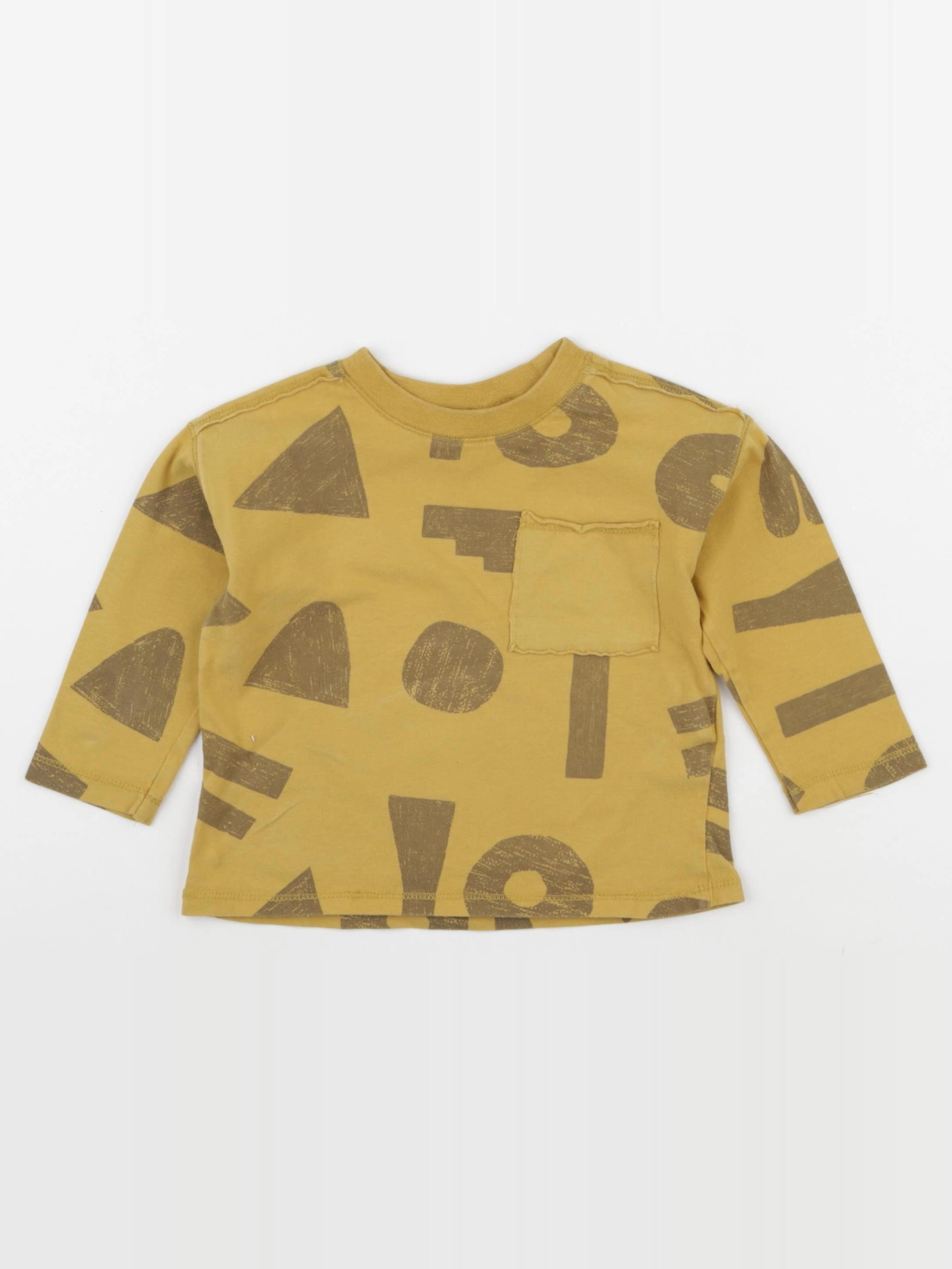 Zara - tee-shirt jaune - 9/12 mois