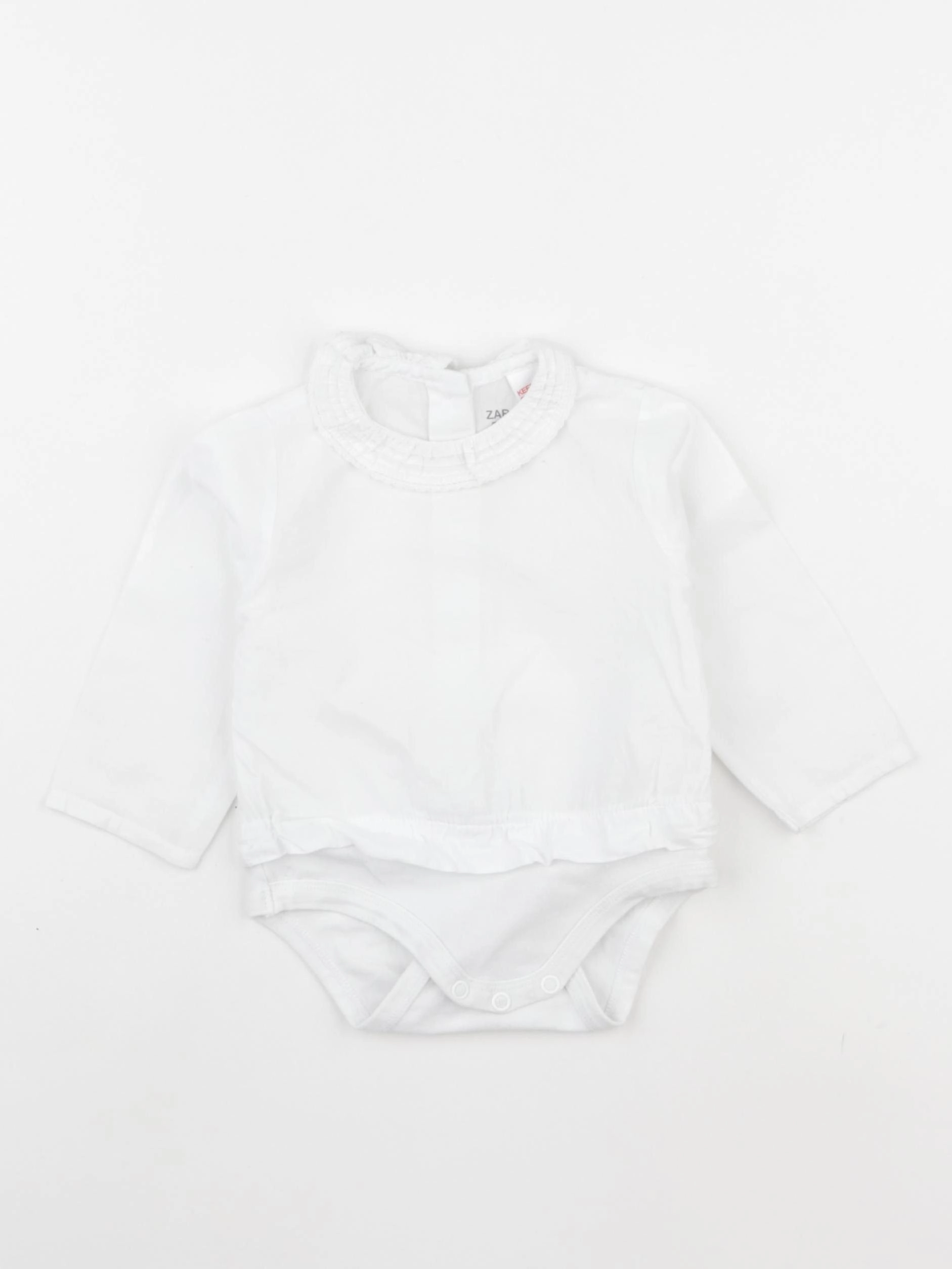 Zara - body blouse blanc - 3/6 mois