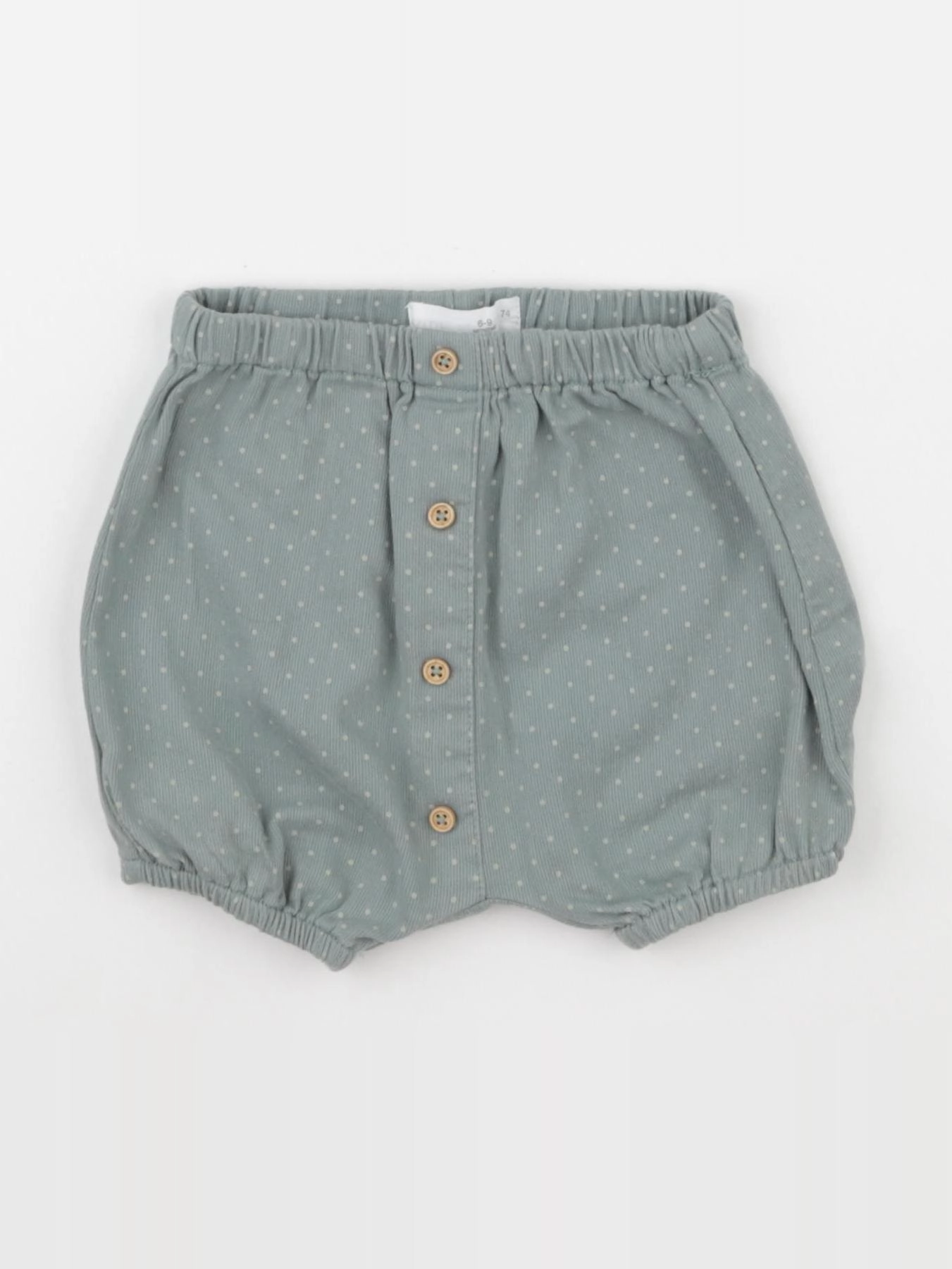 Zara - short vert - 6/9 mois