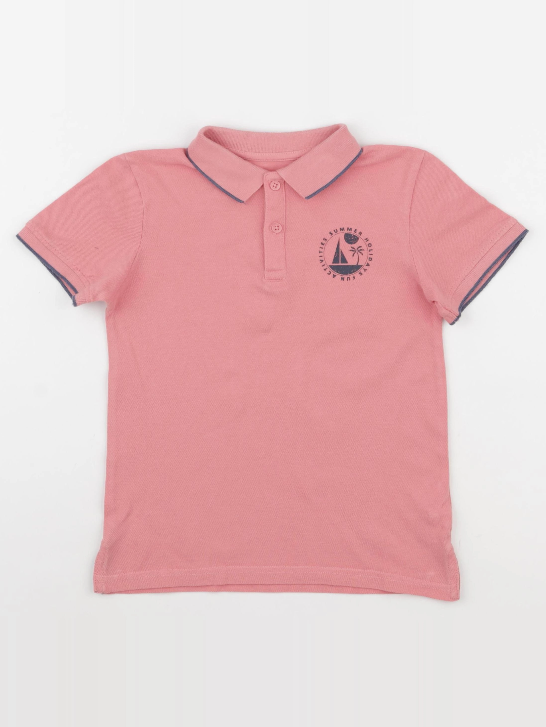Vertbaudet - polo rose - 6 ans