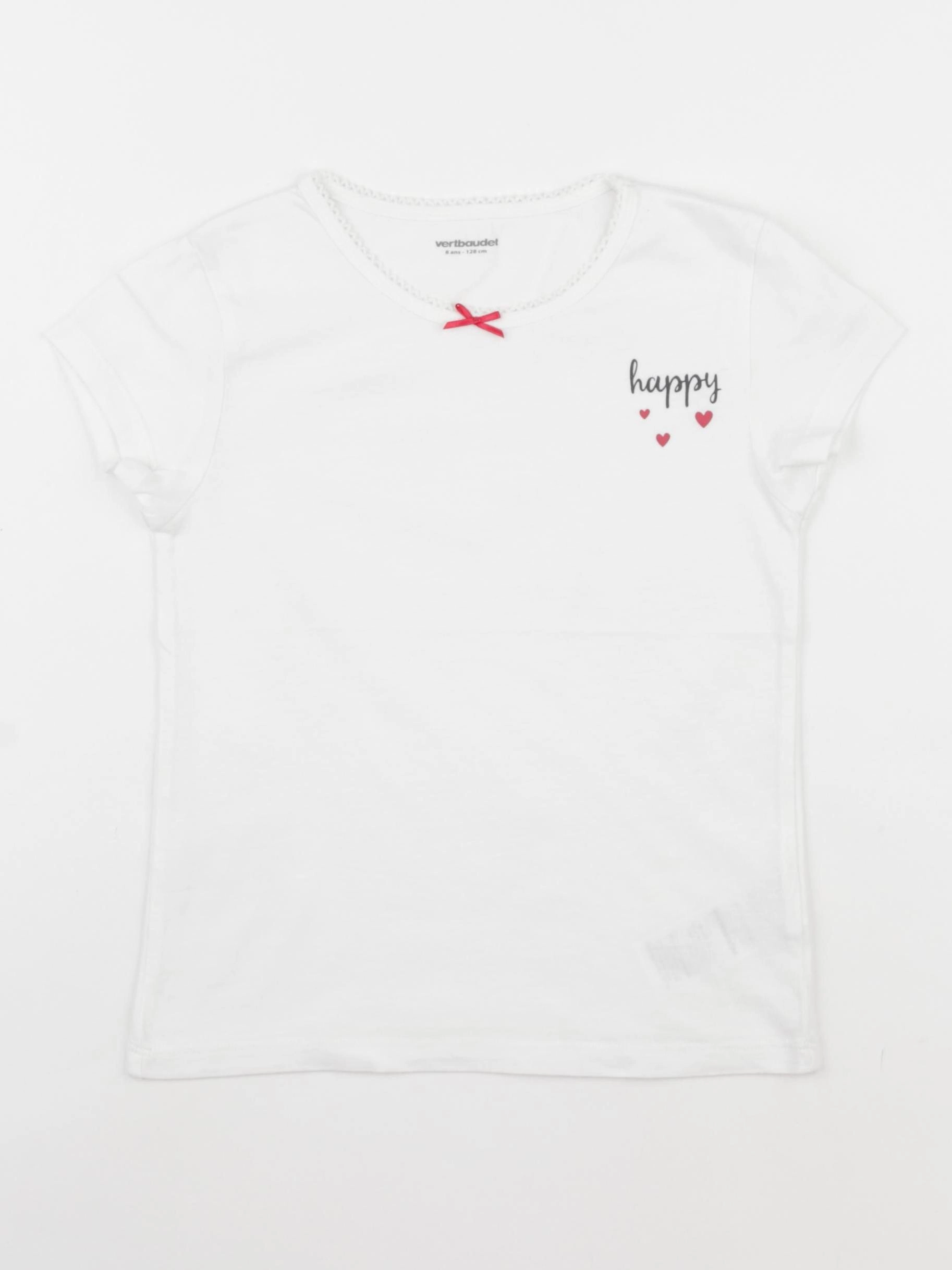 Vertbaudet - maillot de corps blanc - 8 ans