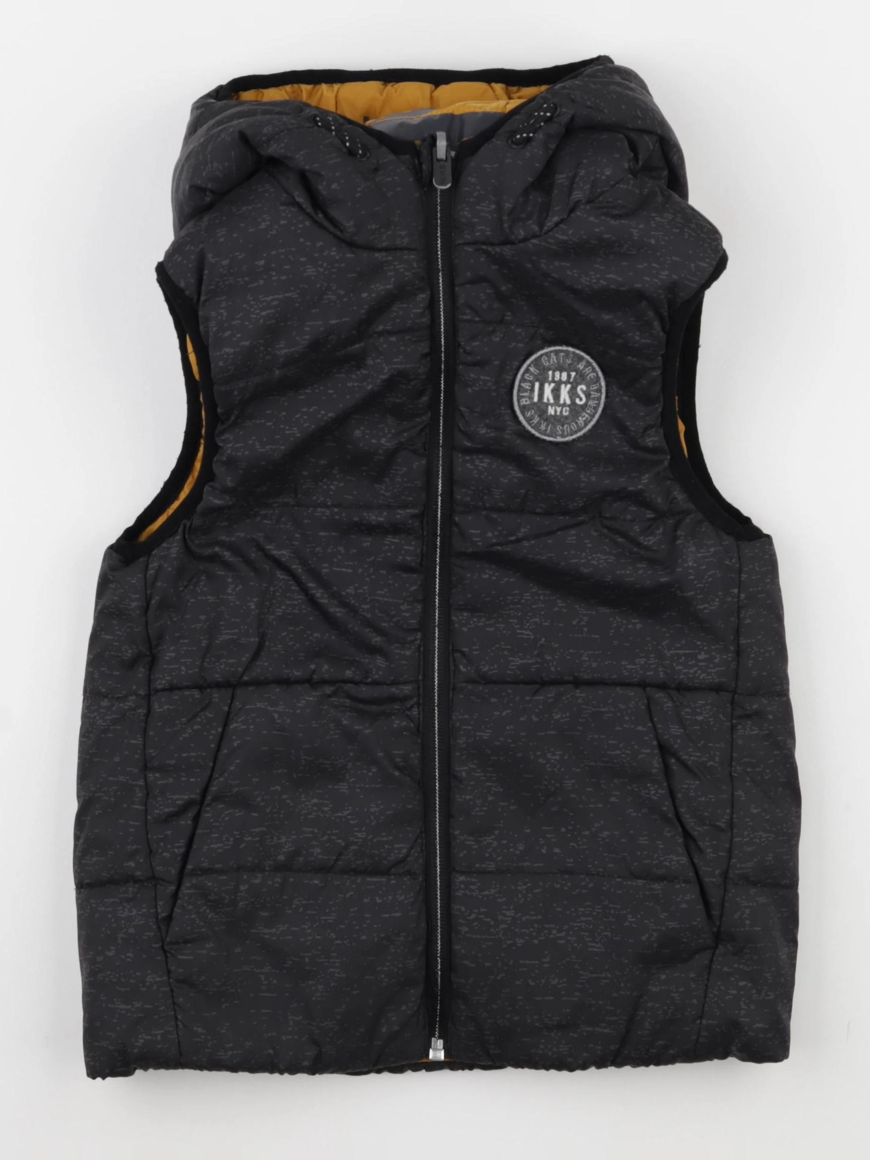 IKKS - doudoune noir, jaune - 6 ans
