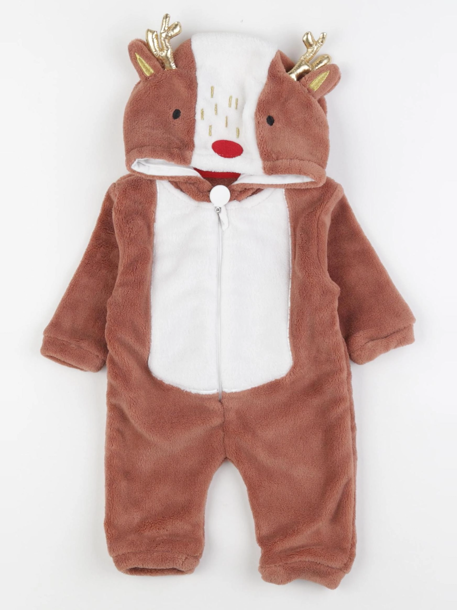 Vertbaudet - sur-pyjama marron - 3 mois