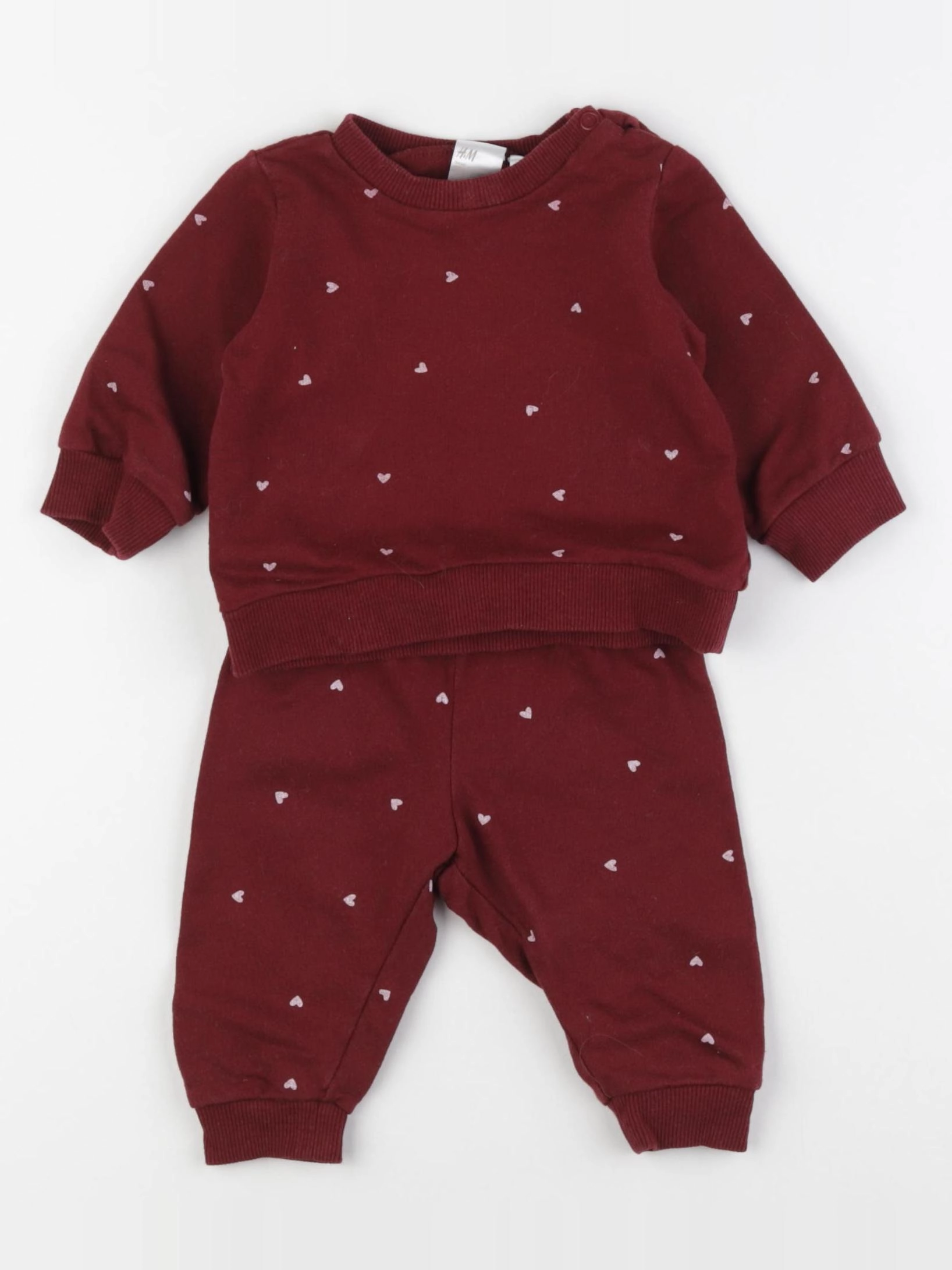 H&M - ensemble rouge - 2/4 mois